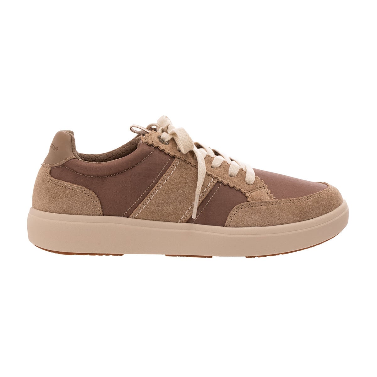 Revitalign Montauk Lily Women's Suede and Ripstop Lace-Up Sneaker - Fossil
