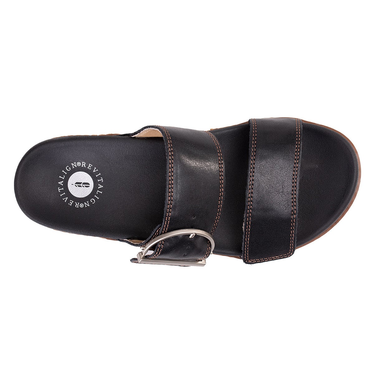 Revitalign Nova Women's Buckle Slide Sandal - Black