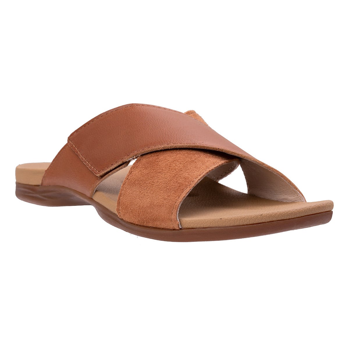 Revitalign Paloma Women's Adjustable Slide Sandal - Saddle