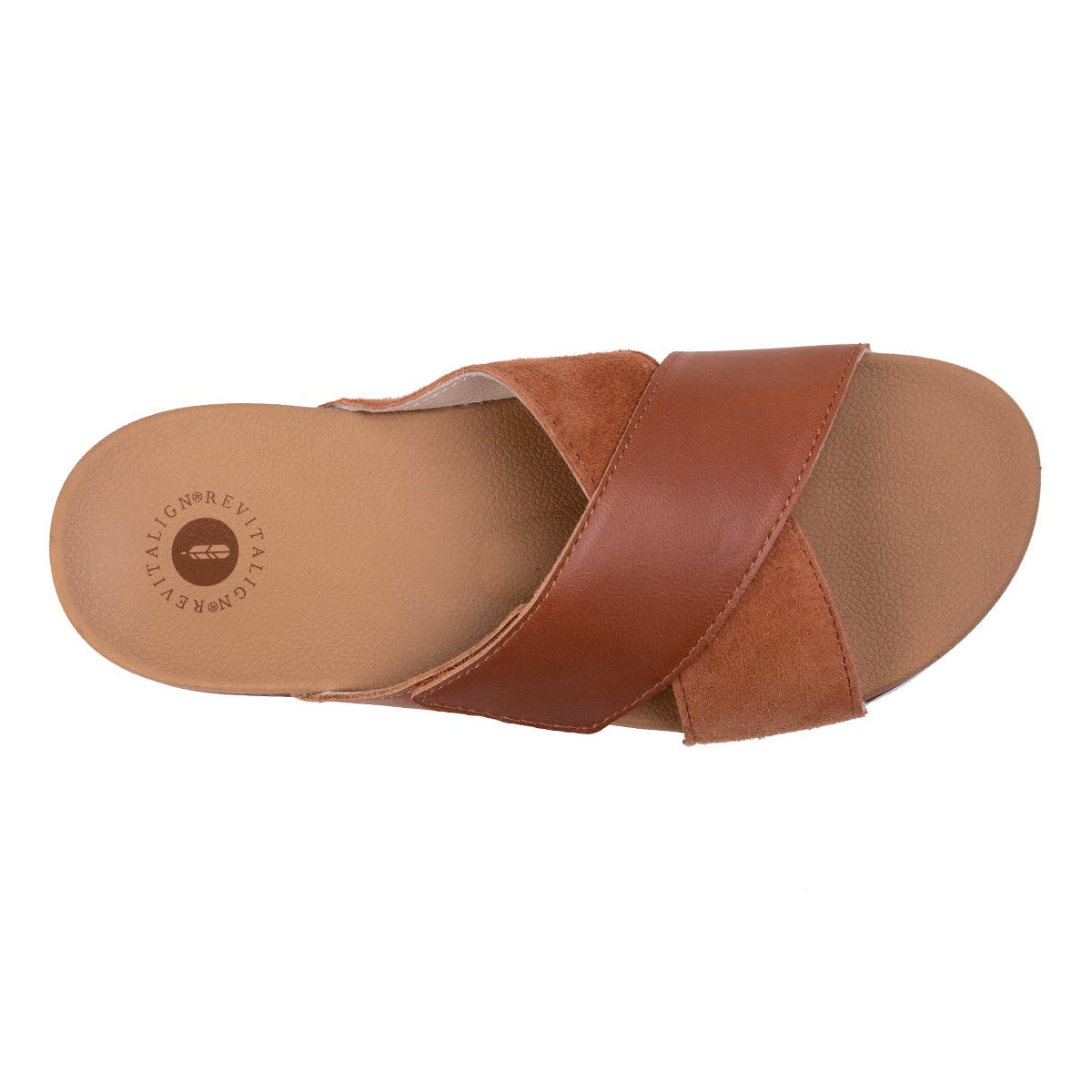 Revitalign Paloma Women's Adjustable Slide Sandal - Saddle