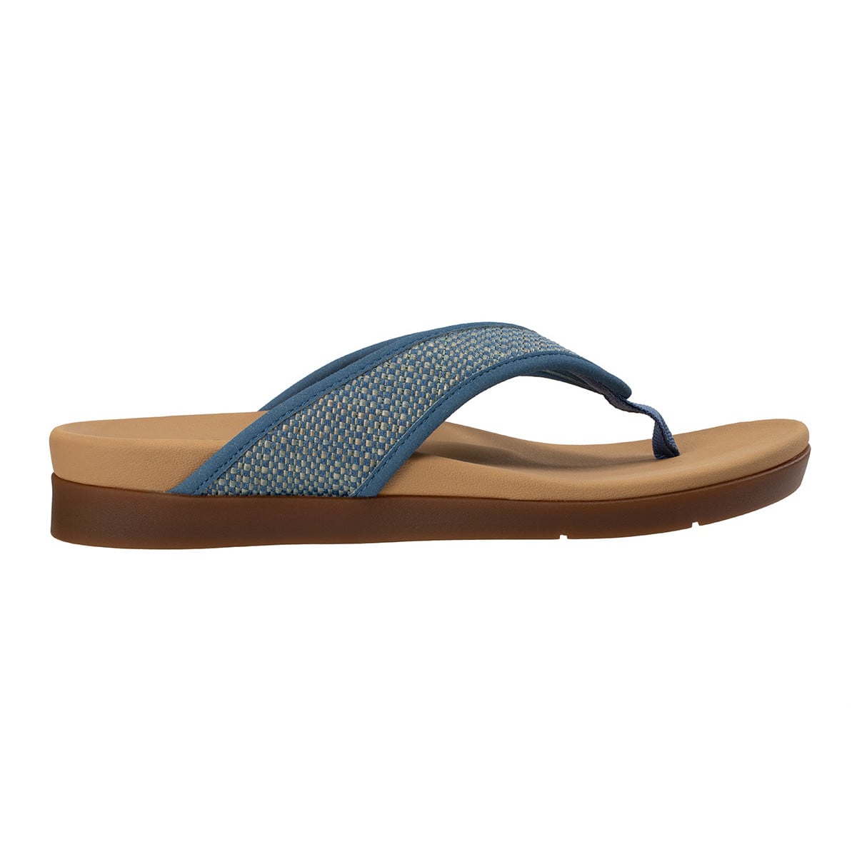 Revitalign Shoreline Raffia Women's Woven Flip-Flop Sandal - Blue