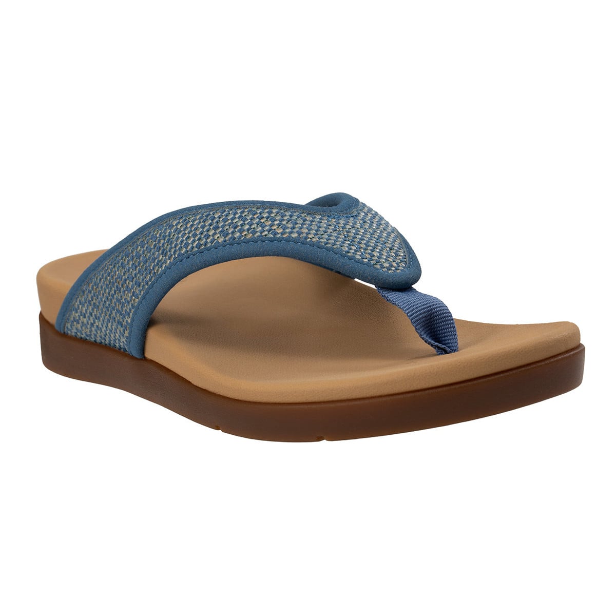 Revitalign Shoreline Raffia Women's Woven Flip-Flop Sandal - Blue