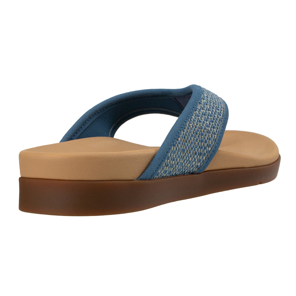 Revitalign Shoreline Raffia Women's Woven Flip-Flop Sandal - Blue