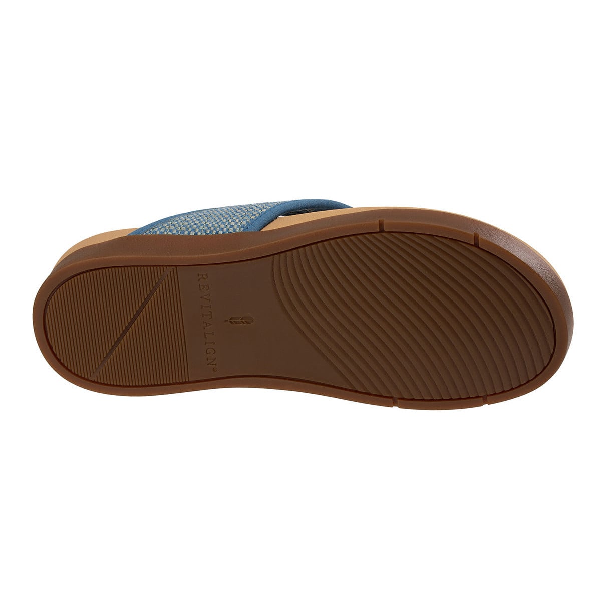 Revitalign Shoreline Raffia Women's Woven Flip-Flop Sandal - Blue