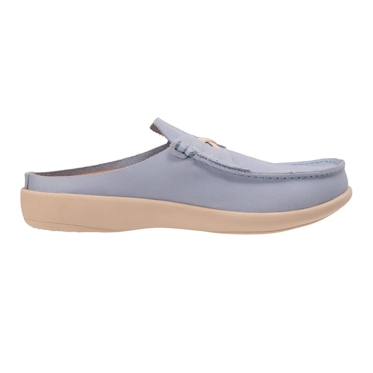 Revitalign Siesta Leeward Women's Full-Grain Leather Mule - Light Blue