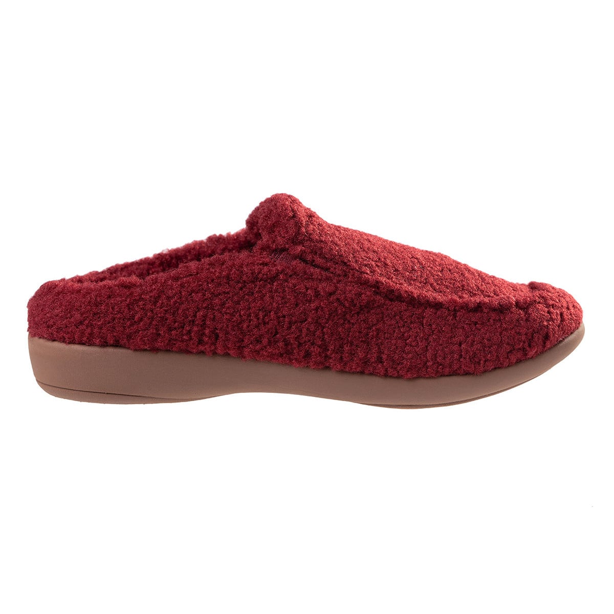 Revitalign Siesta Teddy Women's Plush Clog Slipper - Cranberry