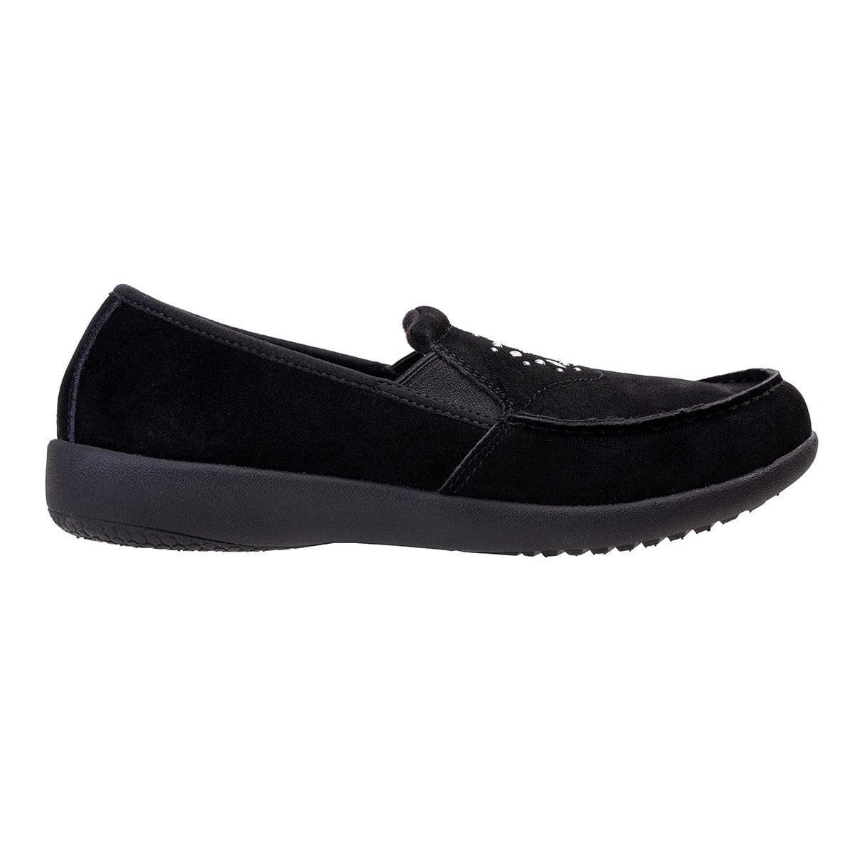 Revitalign Siesta Terrazzo Women's Suede Slip-On Shoe - Black