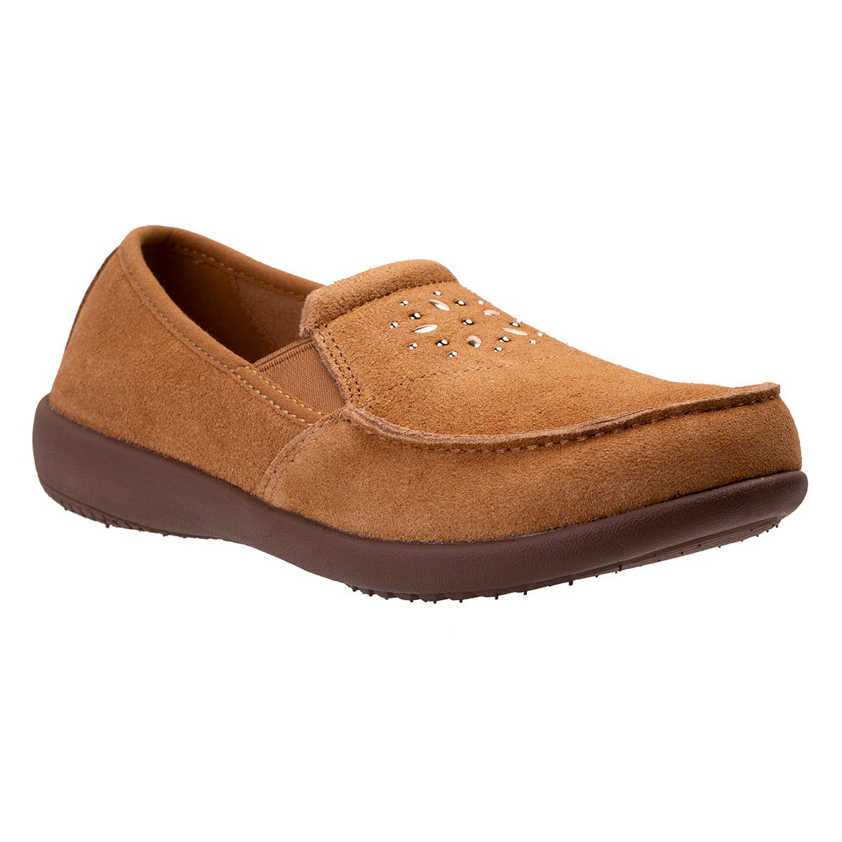 Revitalign Siesta Terrazzo Women's Suede Slip-On Shoe - Brown Sugar