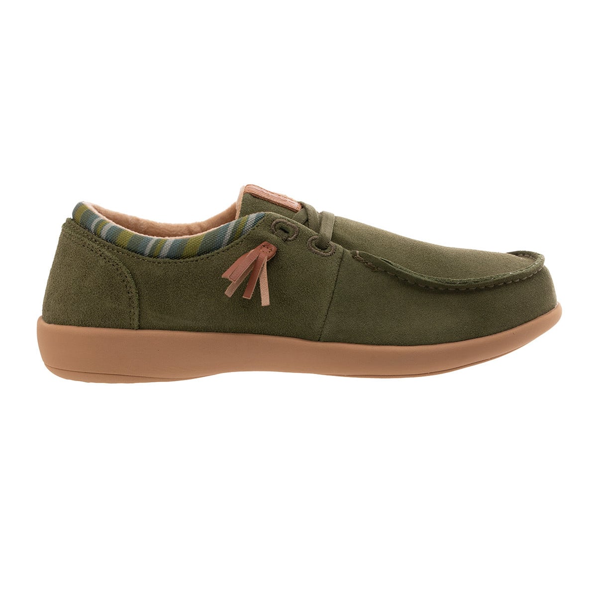 Revitalign Siesta Wallaby Fiesta Women's Suede Slip-On Sneaker - Olive