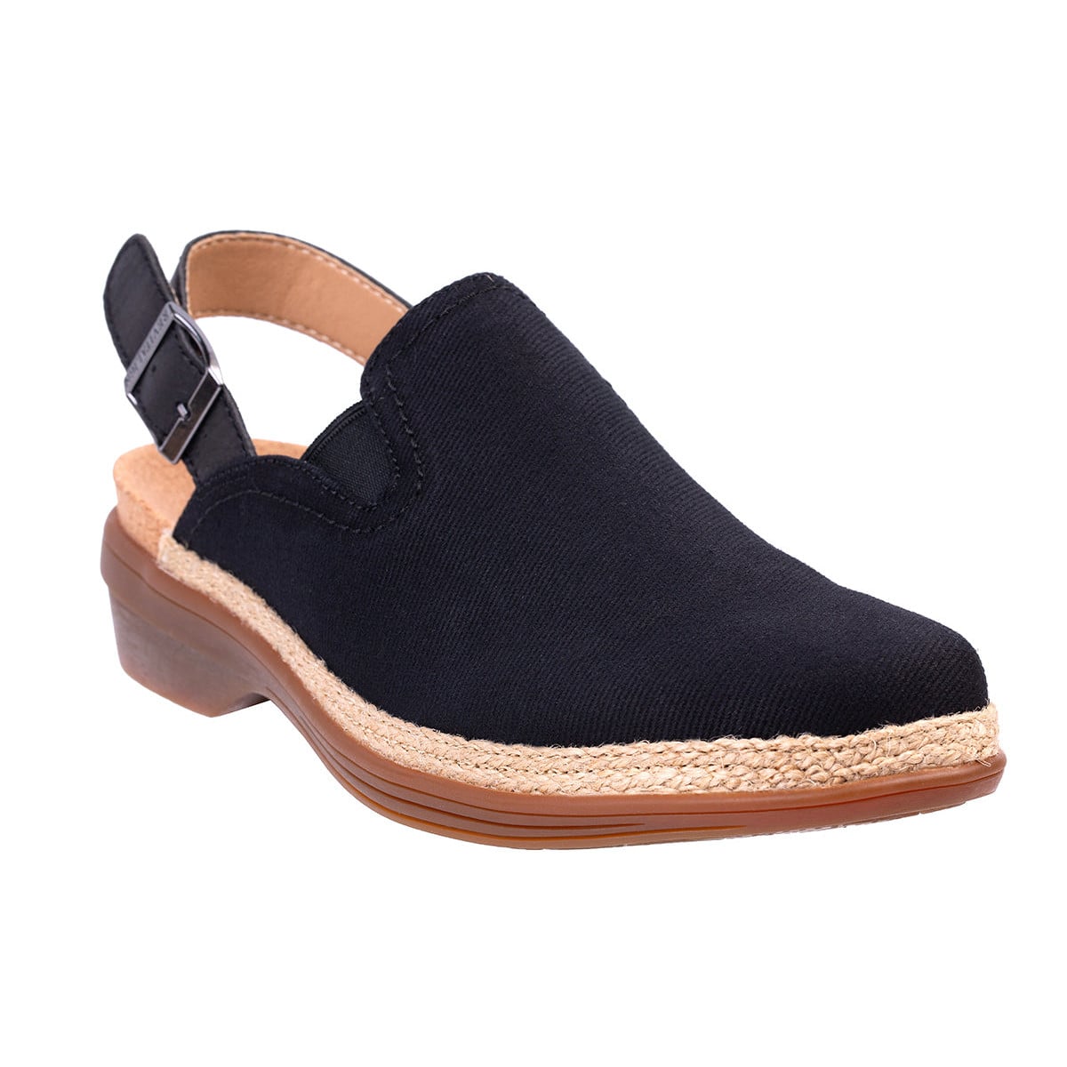 Revitalign Ventura Women's Canvas Backstrap Clog - Black