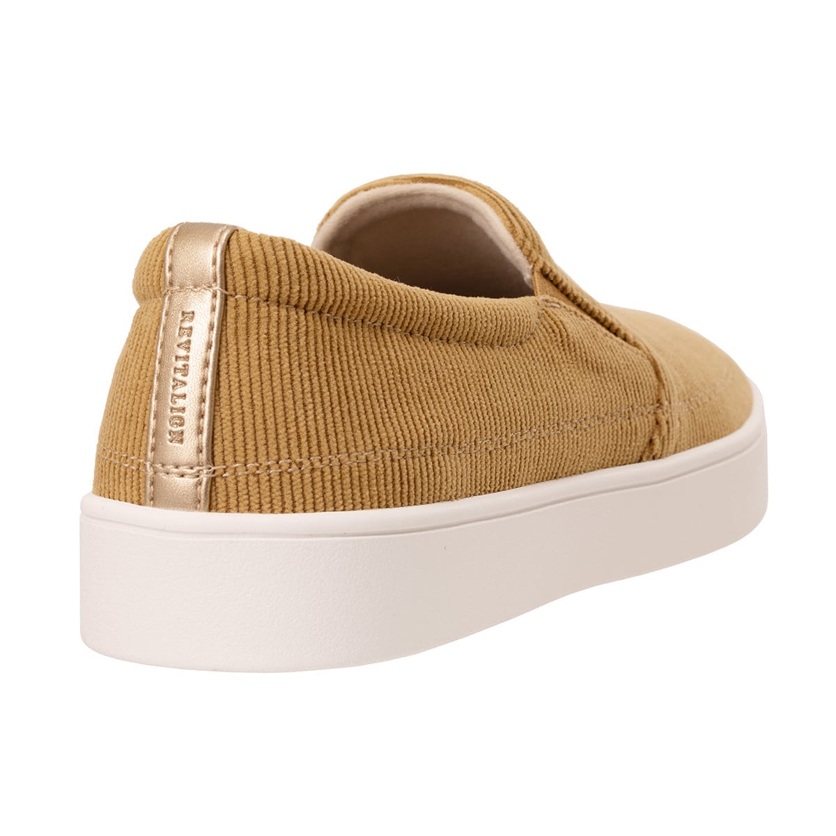 Revitalign Vienna Corduroy Women's Slip-On Loafer - Olive Oil