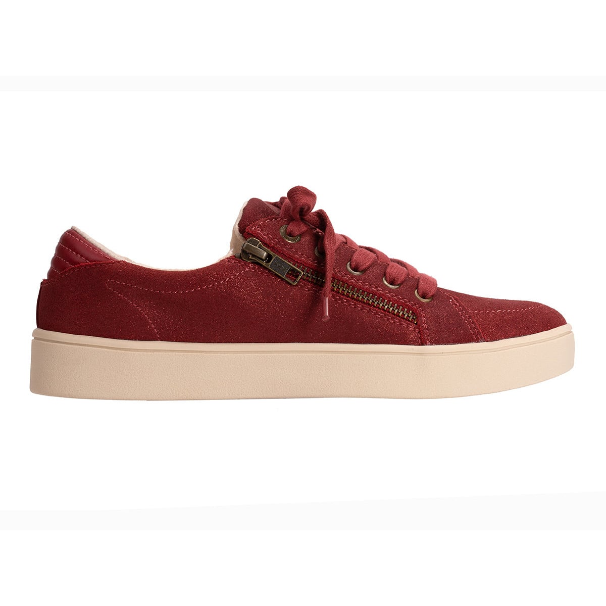 Revitalign Wrigley Low Top Women's Zip Sneaker - Rosewood Shimmer