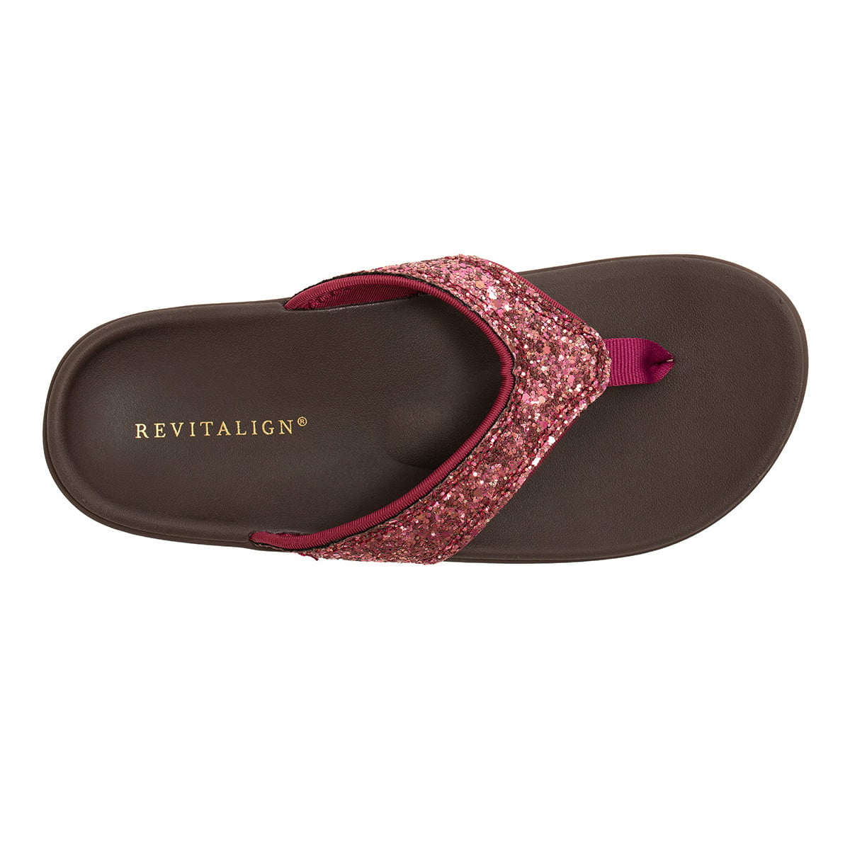 Revitalign Yumi Glitter Women's Toe-Post Sandal - Pink