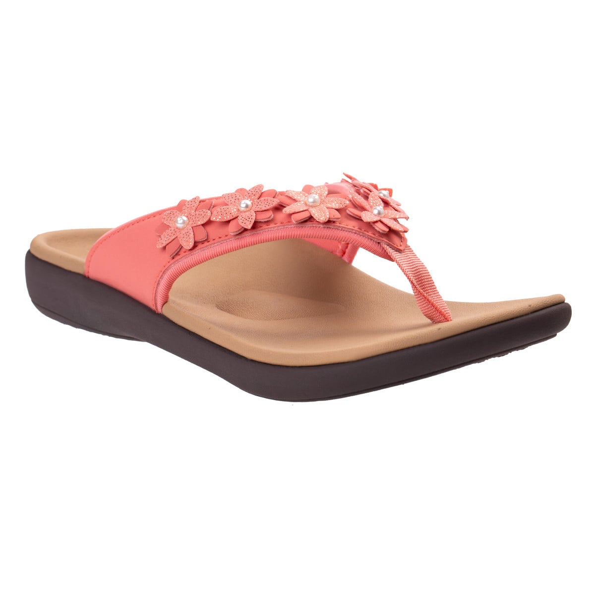 Revitalign Yumi Havana Women's Toe-Post Sandal - Crabapple