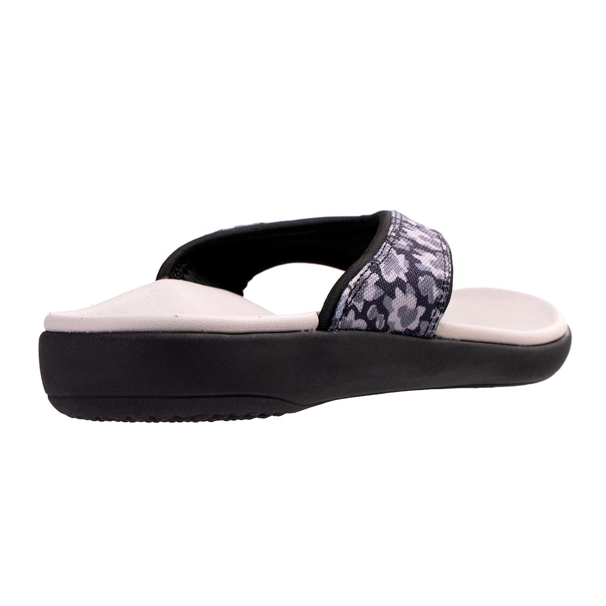 Revitalign Yumi Mod Floral Women's Toe-Post Sandal - Black