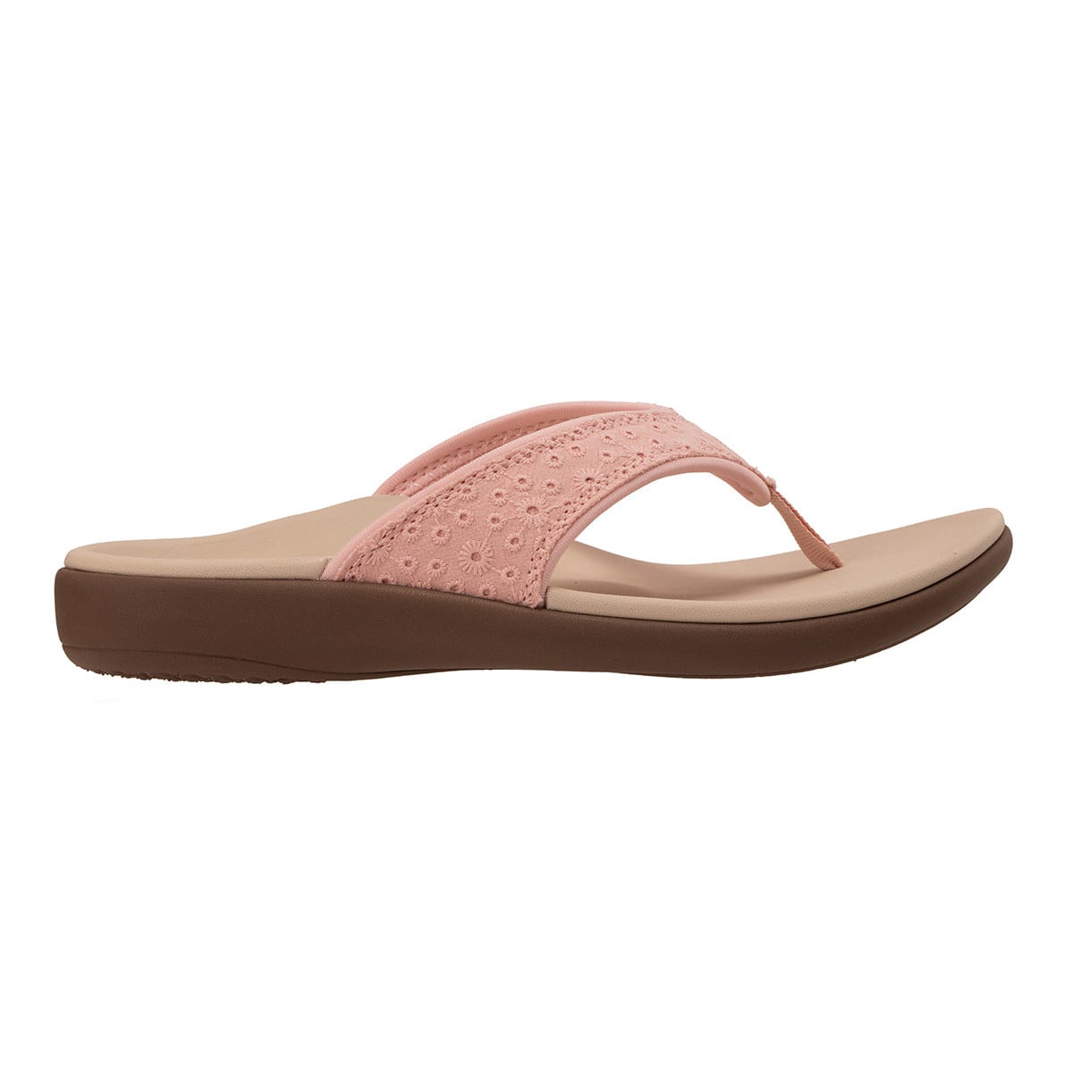 Revitalign Yumi Society Women's Eyelet Flip-Flop Sandal - Pink Lemonade