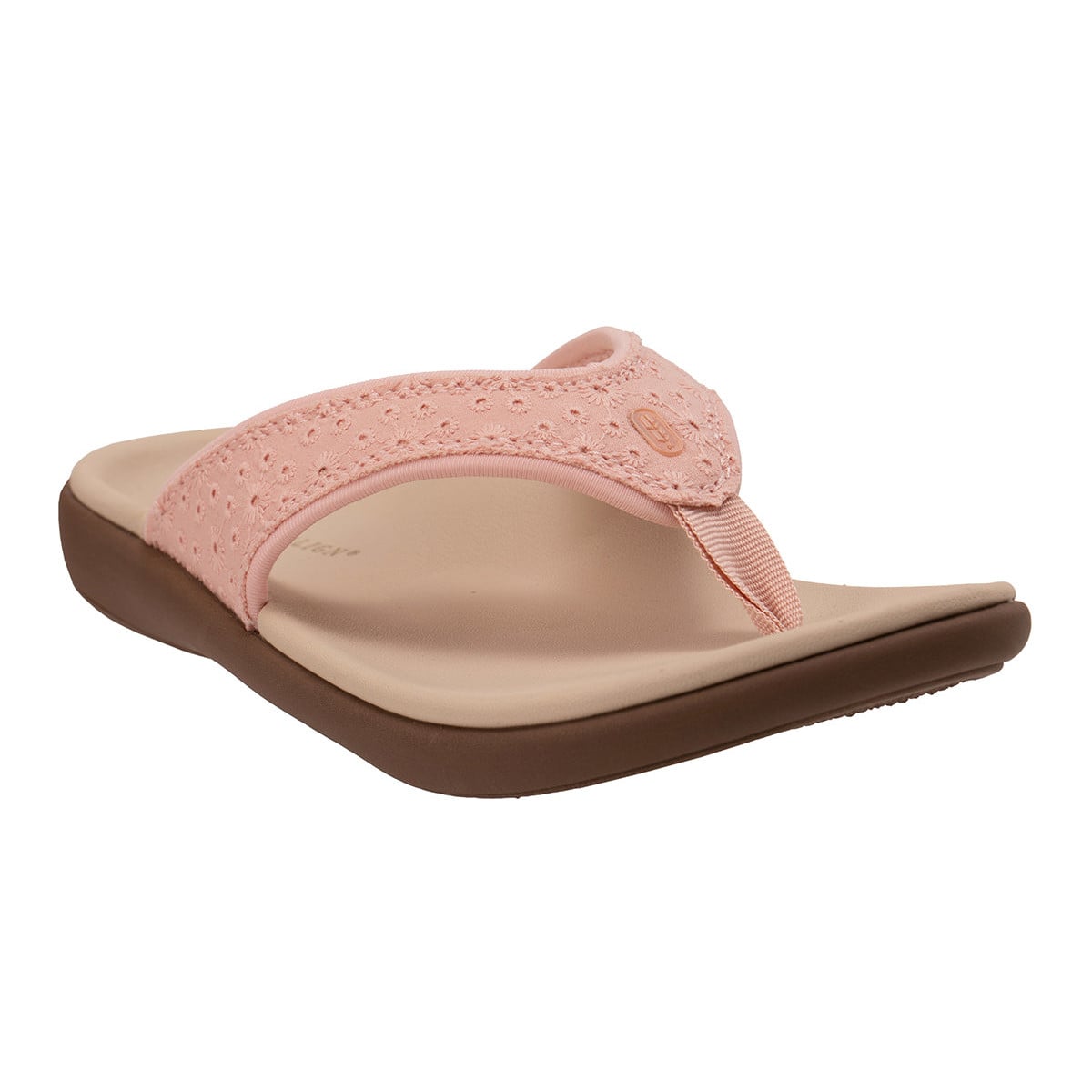 Revitalign Yumi Society Women's Eyelet Flip-Flop Sandal - Pink Lemonade