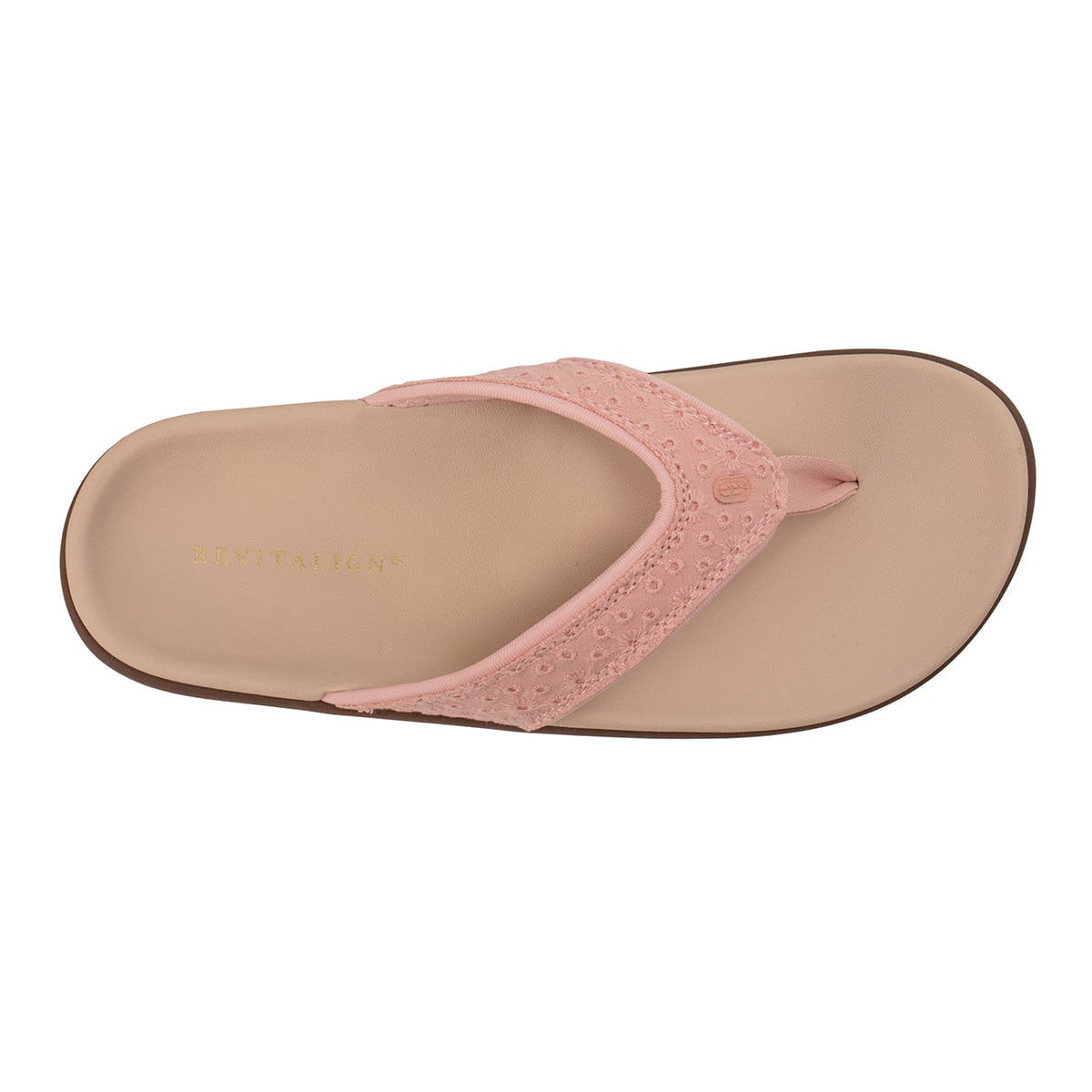 Revitalign Yumi Society Women's Eyelet Flip-Flop Sandal - Pink Lemonade
