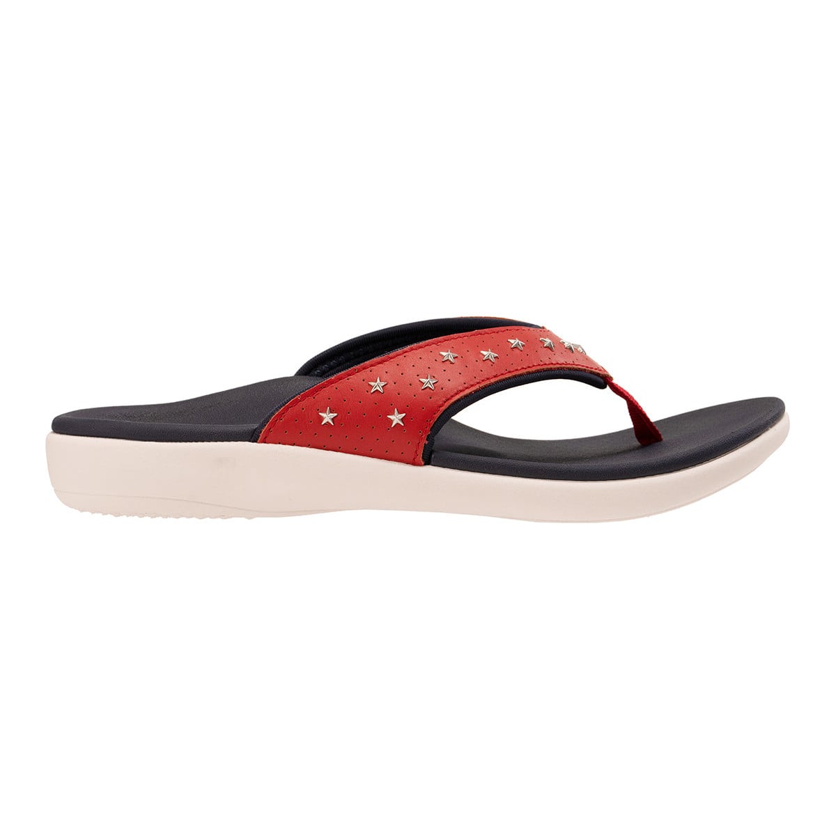Revitalign Yumi Star Women's Star-Accent Flip-Flop Sandal - Americana