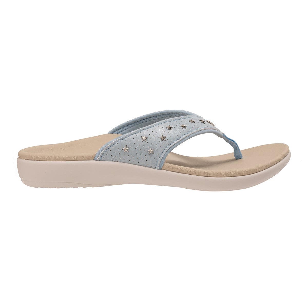 Revitalign Yumi Star Women's Star-Accent Flip-Flop Sandal - Blue