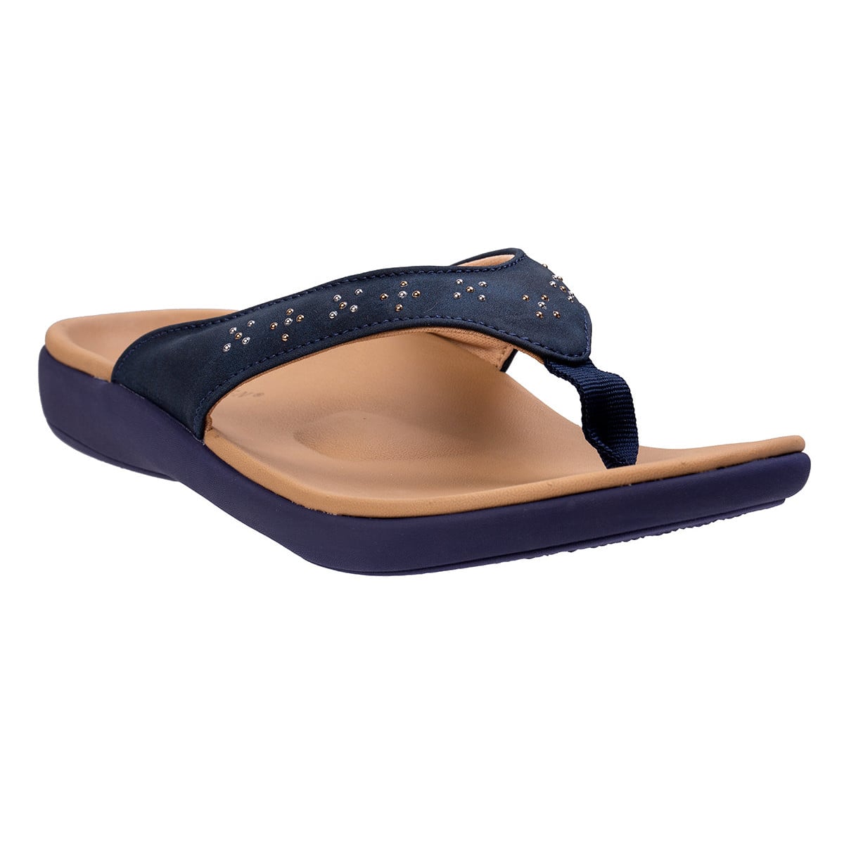 Revitalign Yumi Stud Women's Toe-Post Sandal - Navy