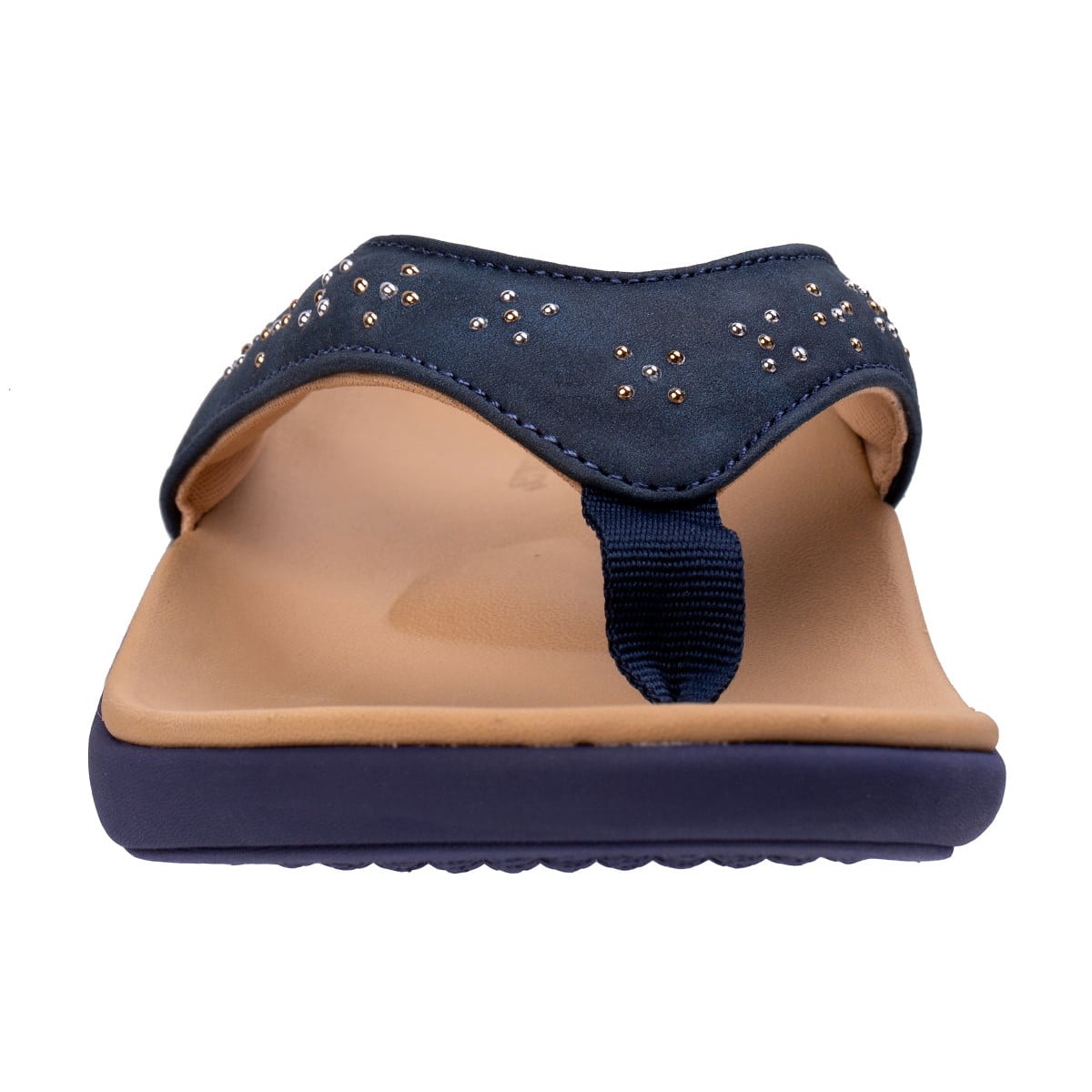 Revitalign Yumi Stud Women's Toe-Post Sandal - Navy