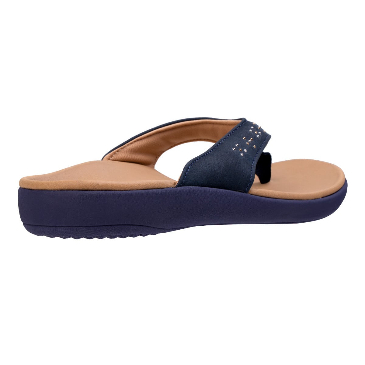 Revitalign Yumi Stud Women's Toe-Post Sandal - Navy
