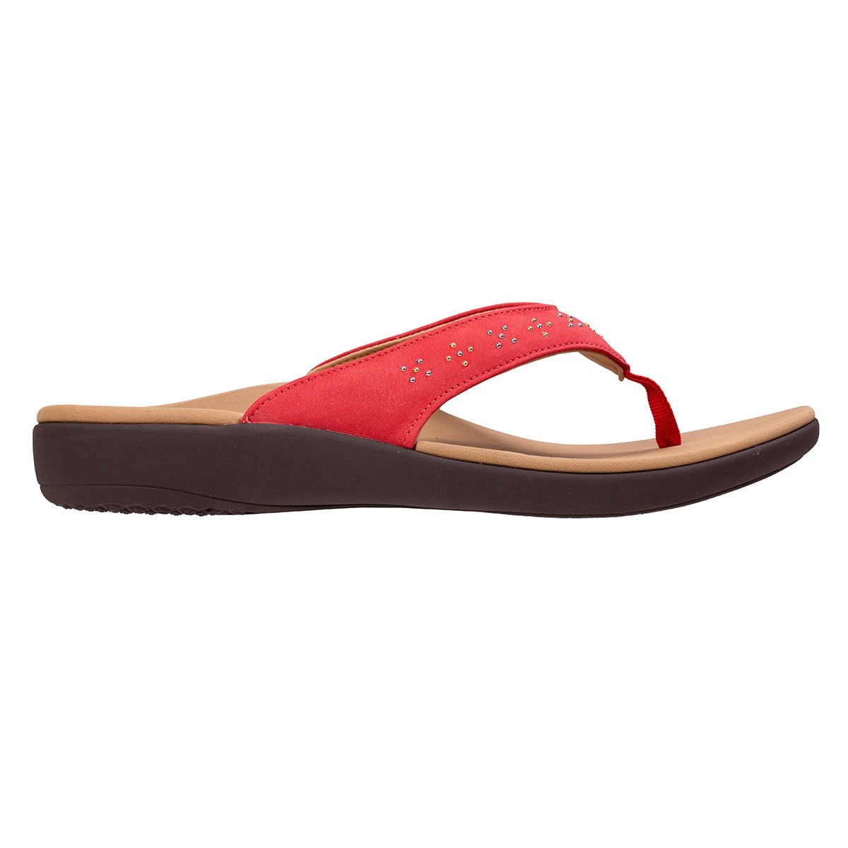 Revitalign Yumi Stud Women's Toe-Post Sandal - Red