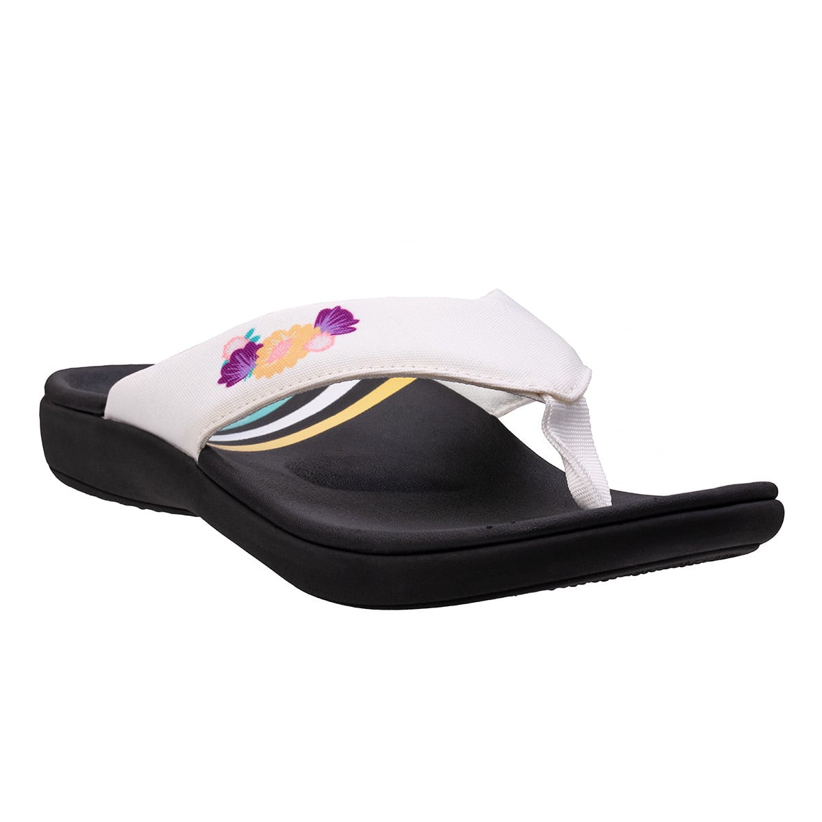 Revitalign Yumi Tropic Women's Toe-Post Sandal - White