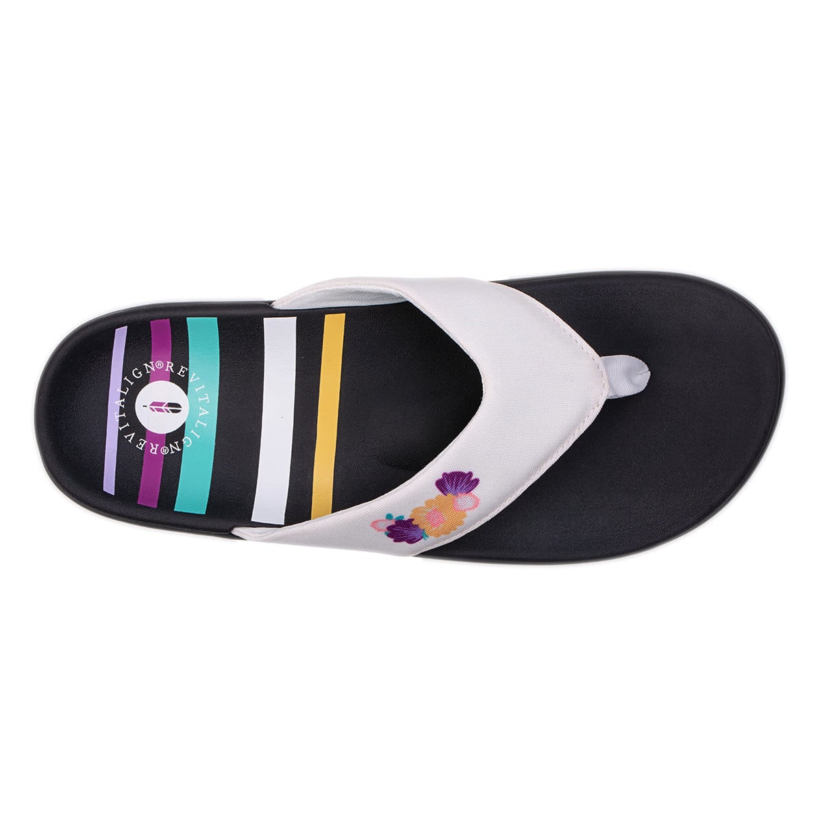 Revitalign Yumi Tropic Women's Toe-Post Sandal - White