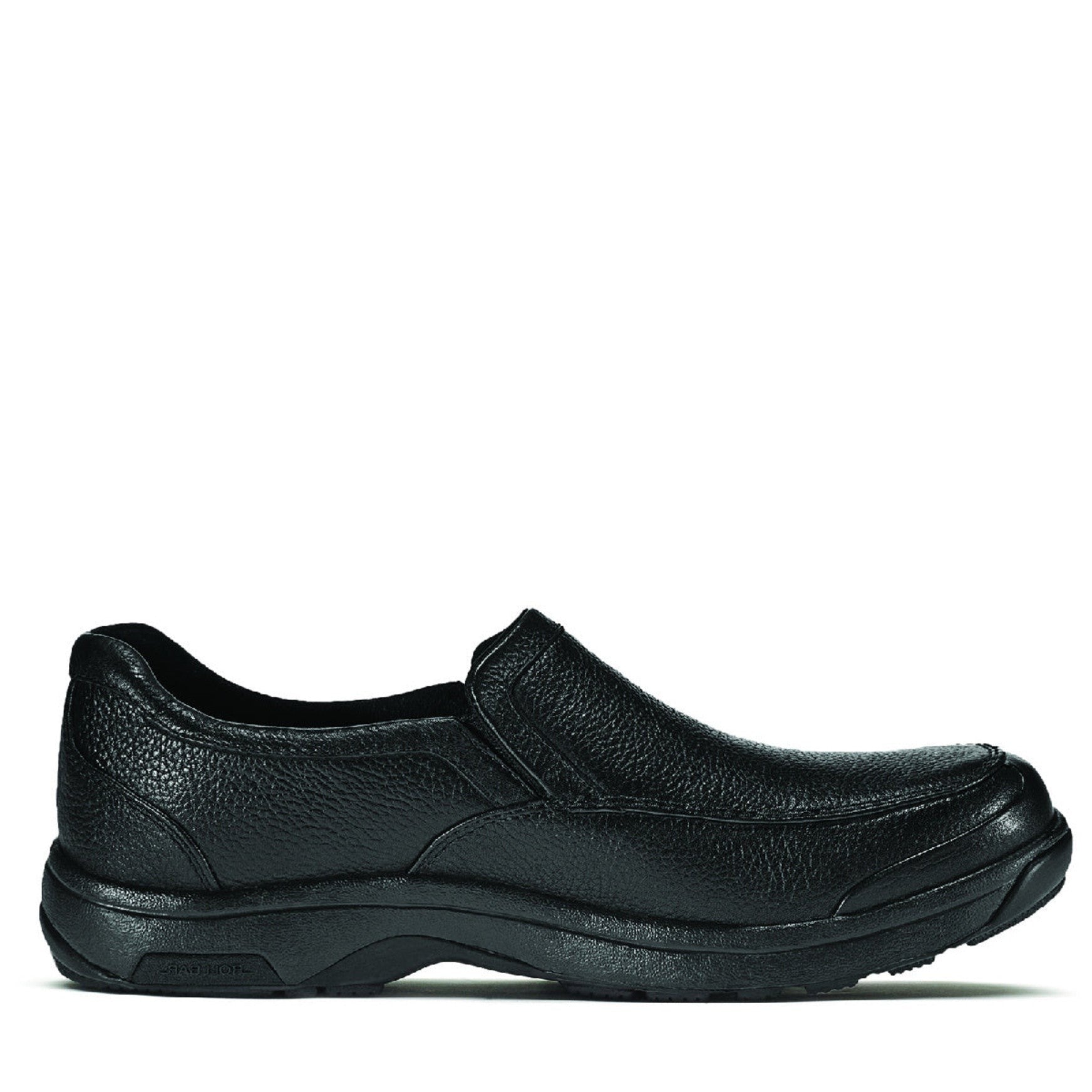 Dunham Battery Park Slip-On Cushioned Men's Casual Shoe - Black Leather - 1