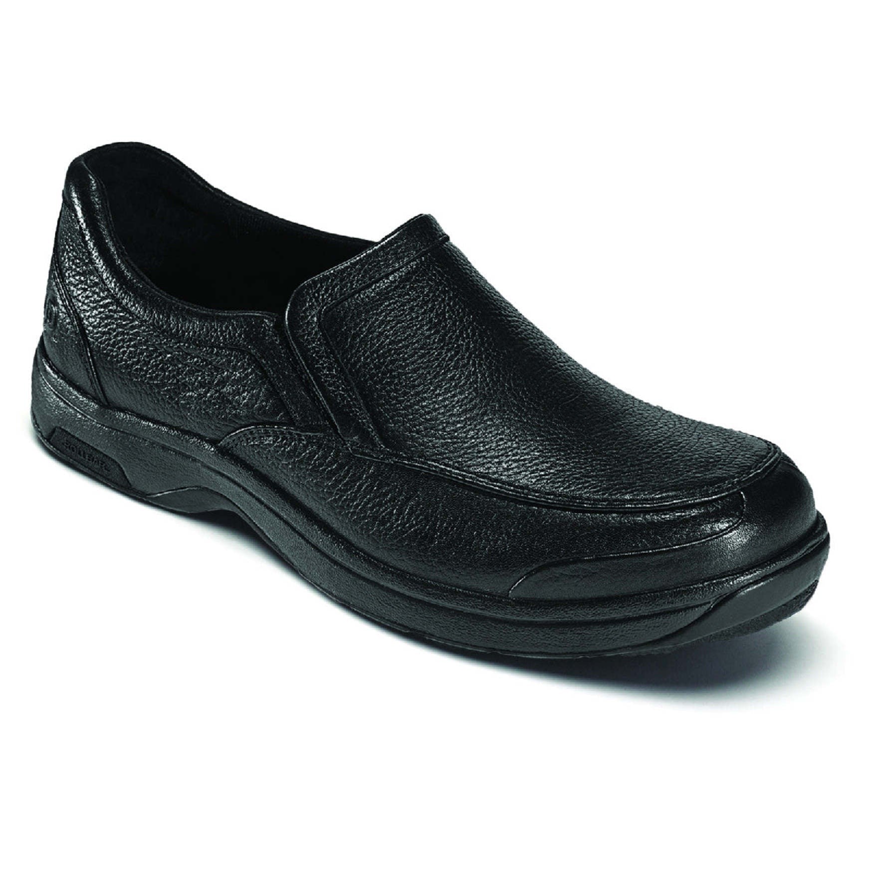 Dunham Battery Park Slip-On Cushioned Men's Casual Shoe - Black Leather - 2