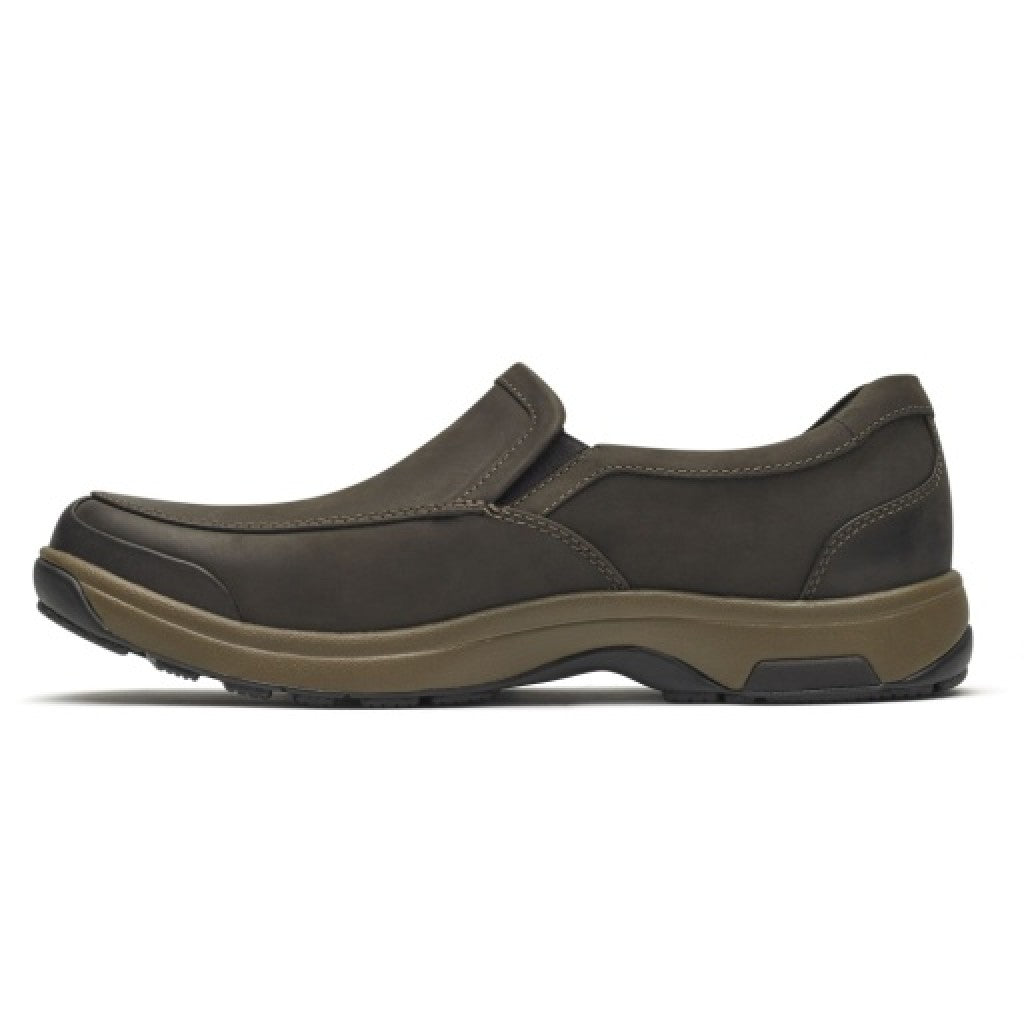 Dunham Battery Park Slip-On Cushioned Men's Casual Shoe - Brown Nbk - 3