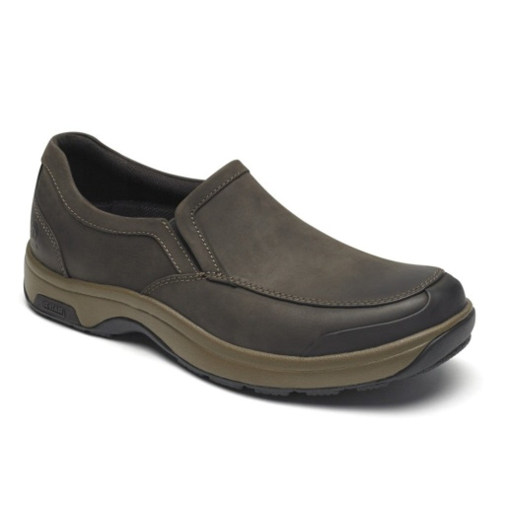 Dunham Battery Park Slip-On Cushioned Men's Casual Shoe - Brown Nbk - 6