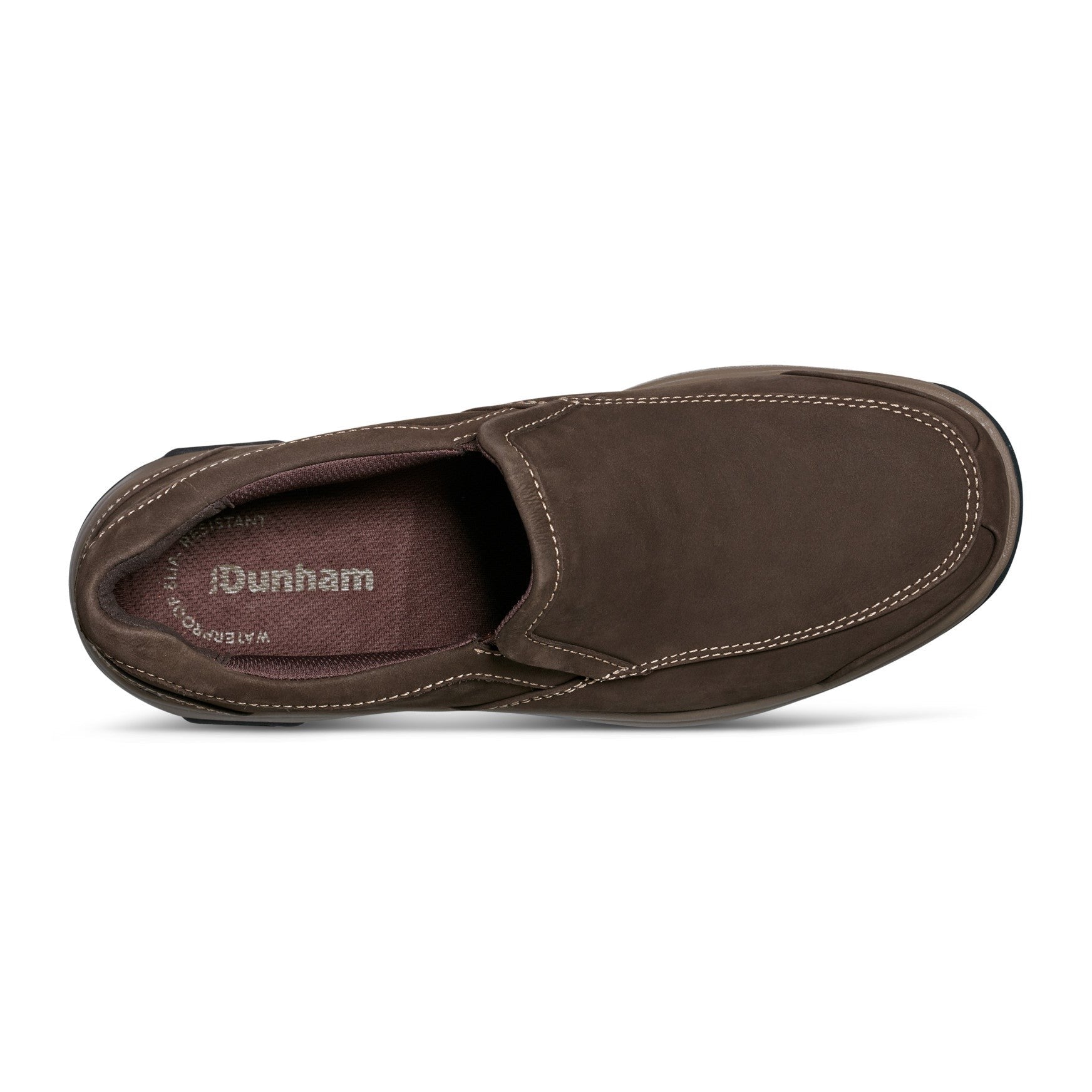 Dunham Battery Park Slip-On Cushioned Men's Casual Shoe - Brown Nubuck - 4