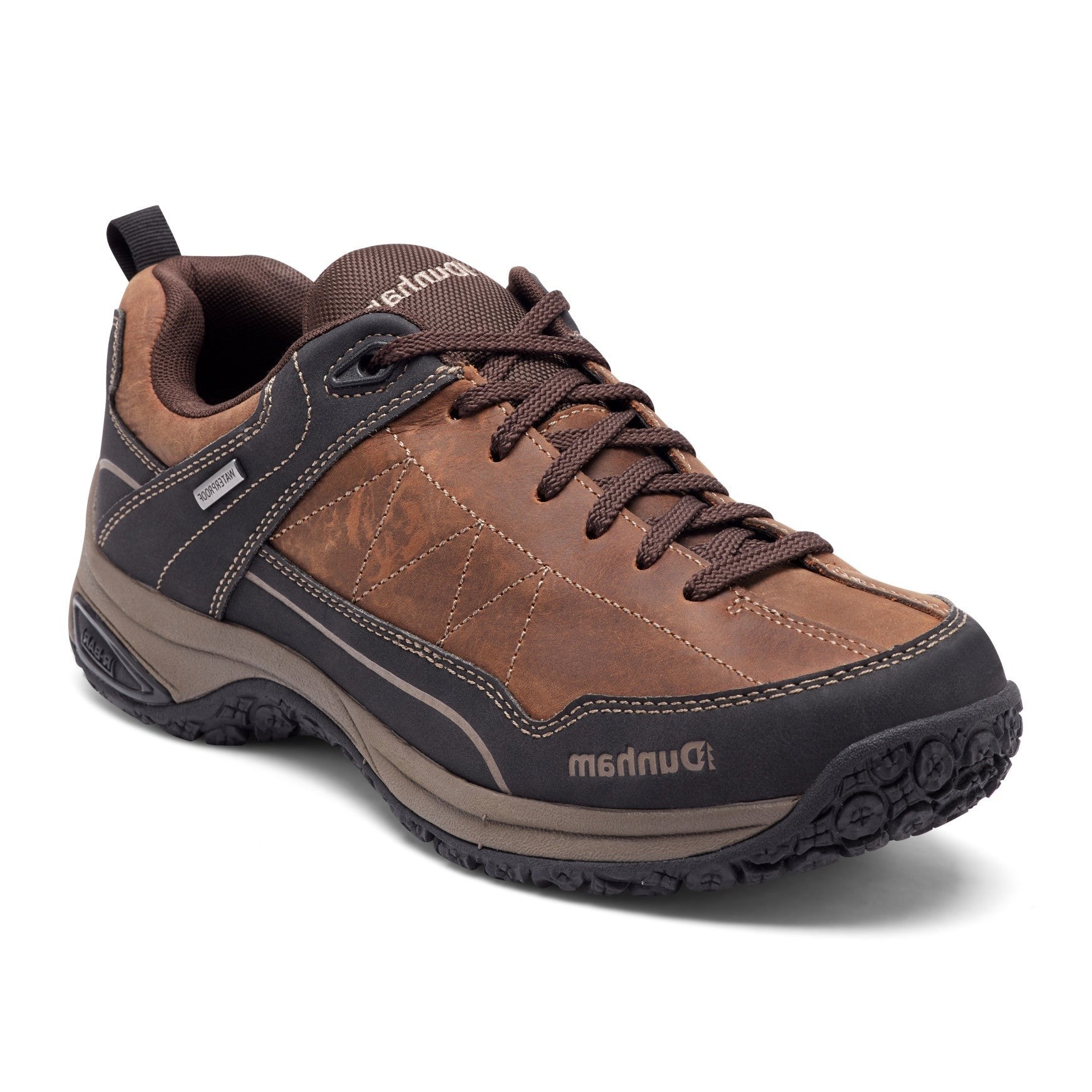 Dunham Cloud Plus Lace-Up Cushioned Waterproof Men's Trekker - Brown Leather - 2