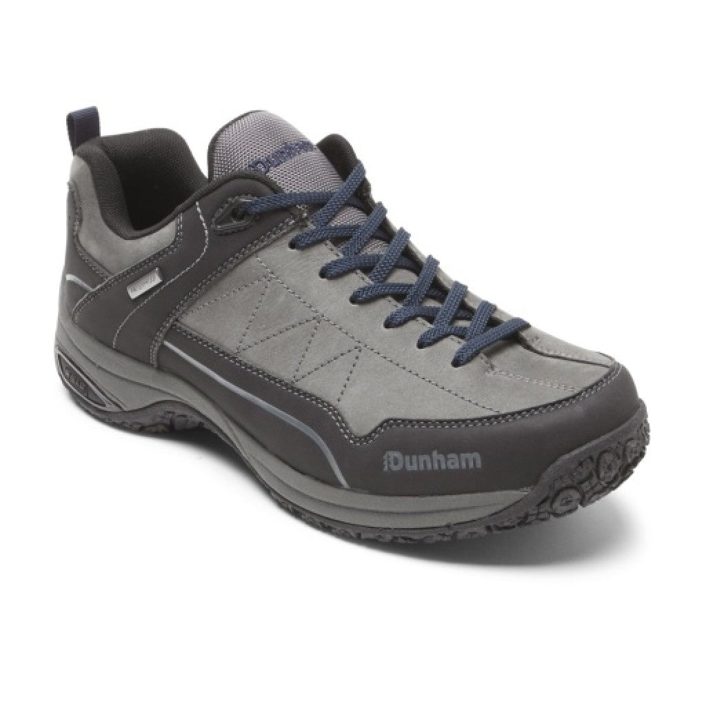 Dunham Cloud Plus Lace-Up Cushioned Waterproof Men's Trekker - Greynbk/black - 1