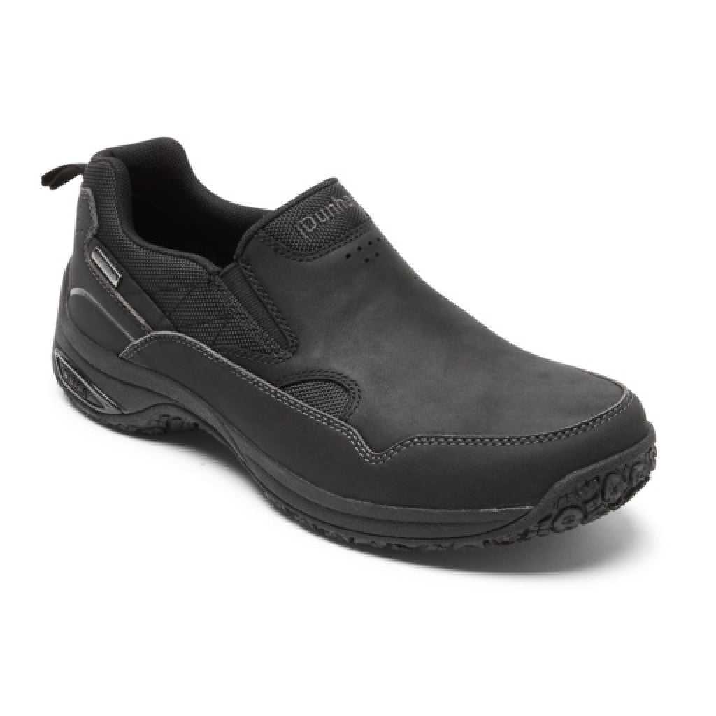 Dunham Cloud Plus Memory Foam Cushioned Support Men's Slip-On - Black Lea - 1