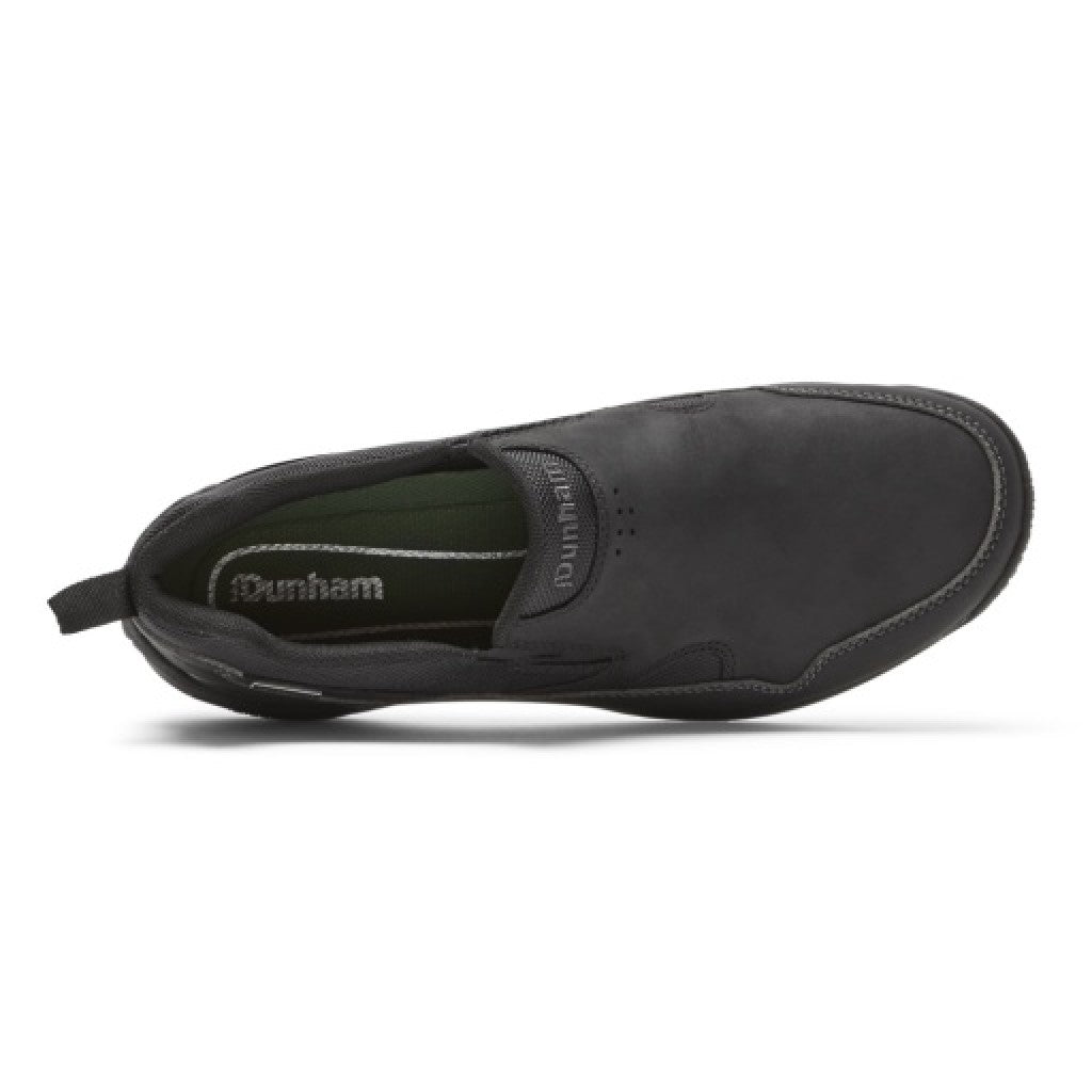 Dunham Cloud Plus Memory Foam Cushioned Support Men's Slip-On - Black Lea - 5