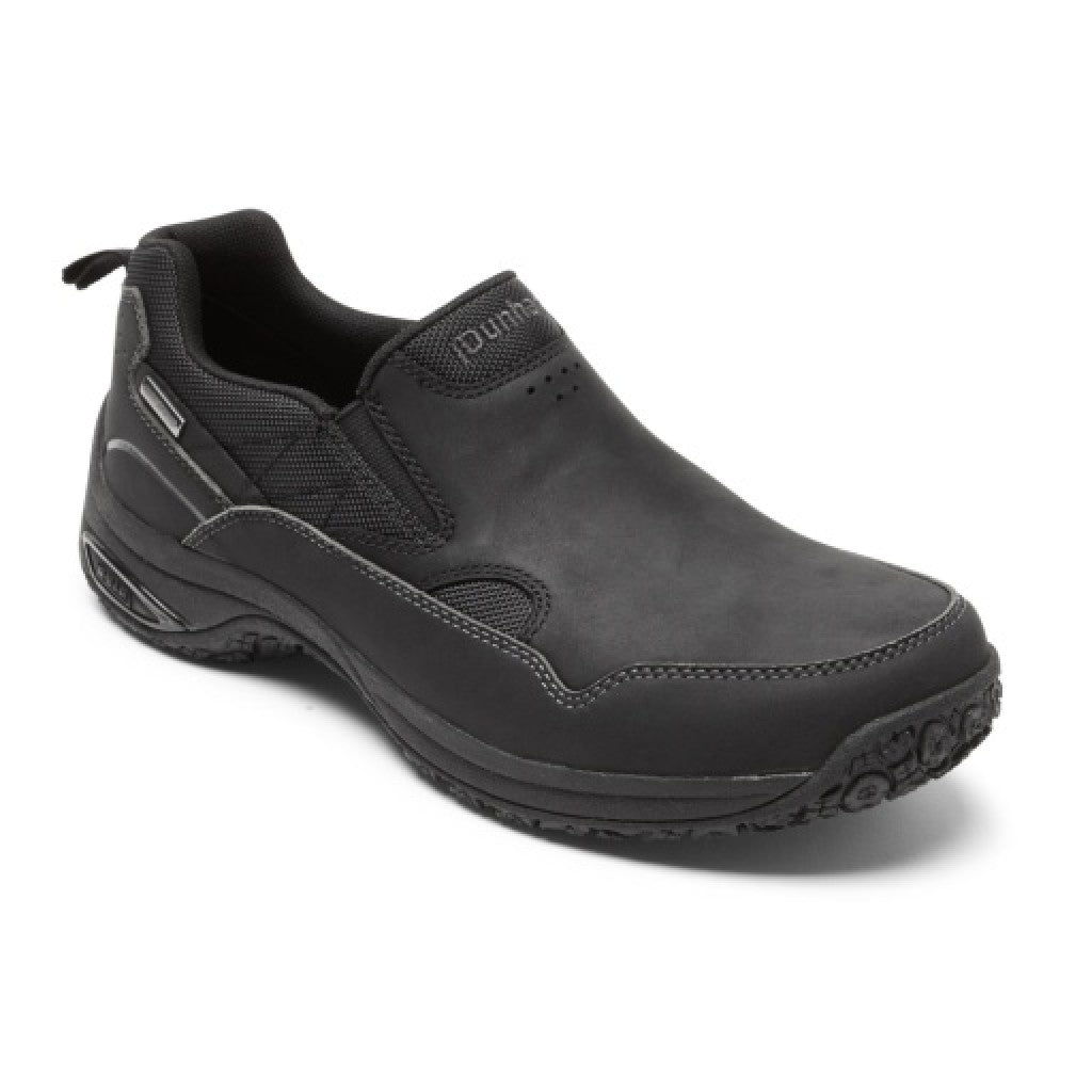 Dunham Cloud Plus Memory Foam Cushioned Support Men's Slip-On - Black Lea - 6
