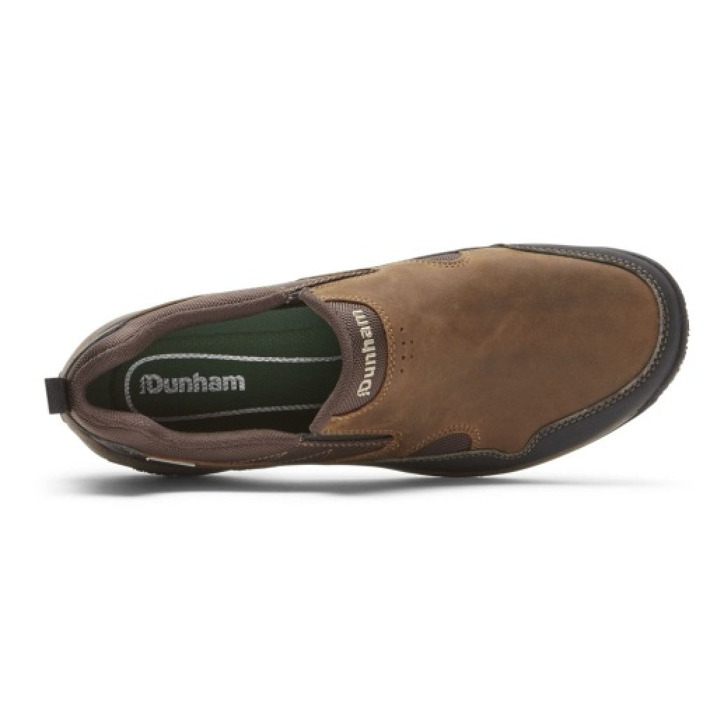 Dunham Cloud Plus Memory Foam Cushioned Support Men's Slip-On - Brown Lea - 5