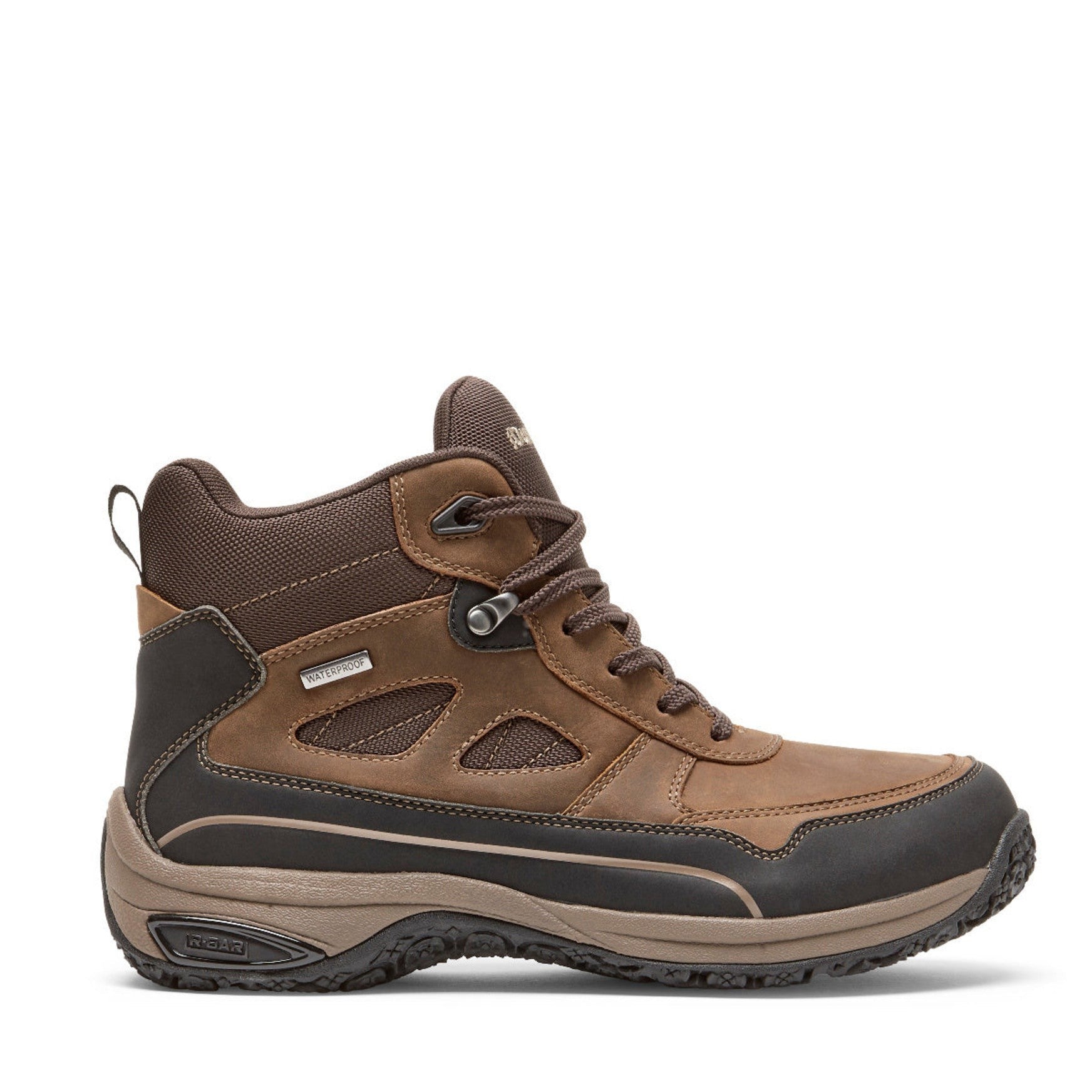 Dunham Cloud Plus Mid II Waterproof Cushioned Support Men's Boot - Brown Leather - 1