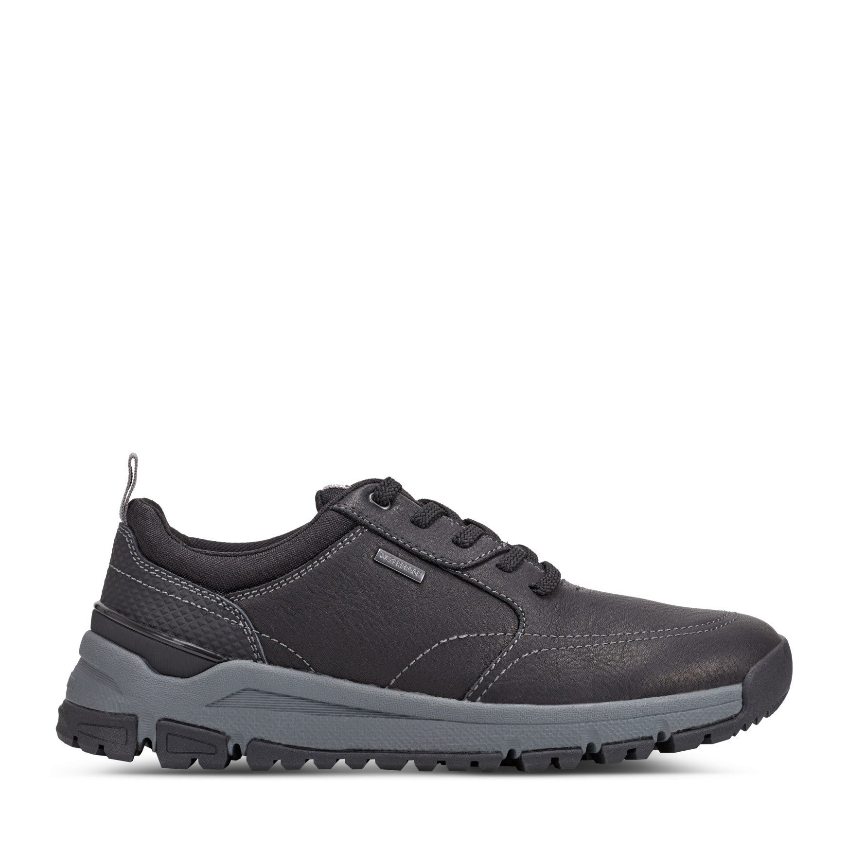Dunham Glastonbury Waterproof uBal Cushioned Men's Walking Shoe - Black Leather - 1