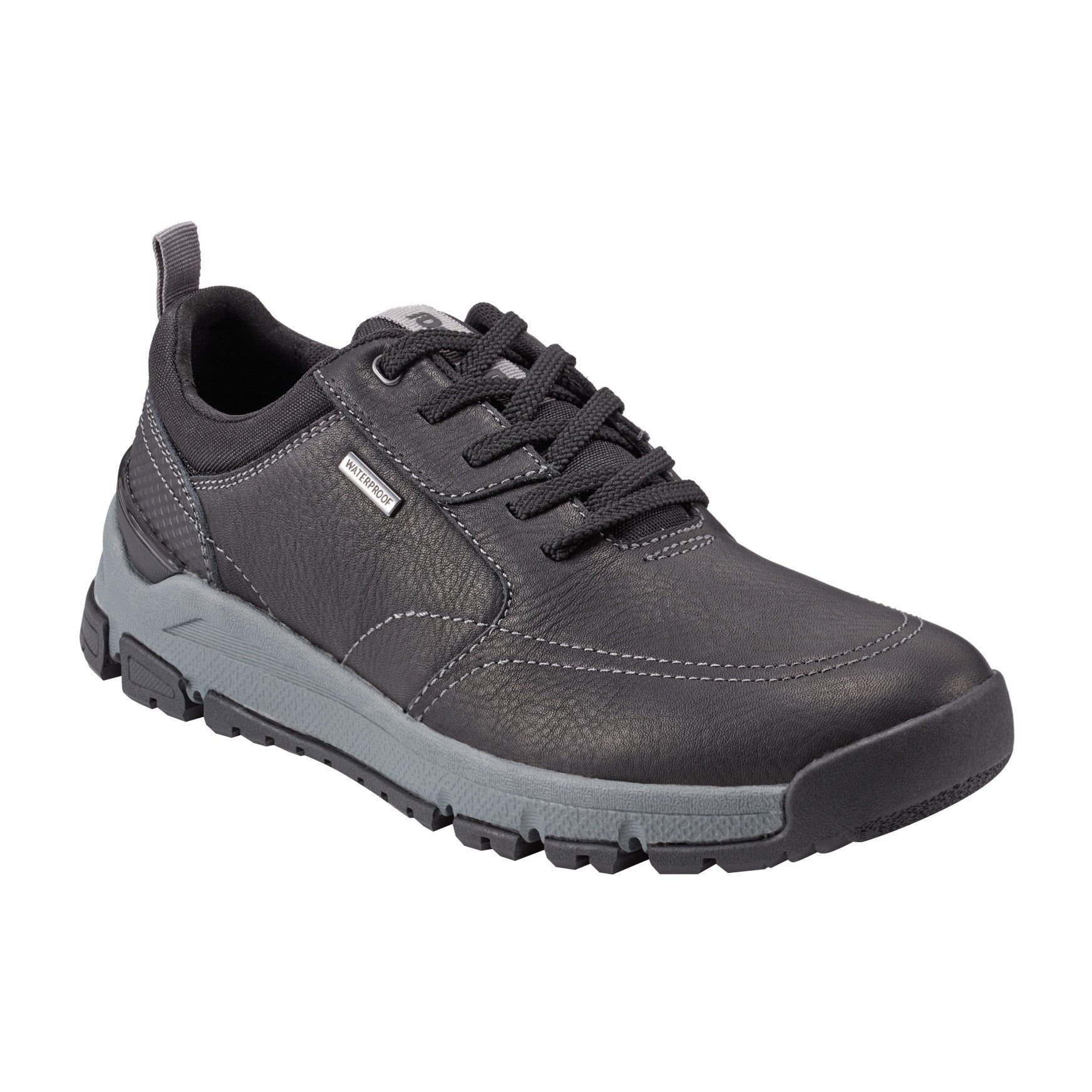 Dunham Glastonbury Waterproof uBal Cushioned Men's Walking Shoe - Black Leather - 2