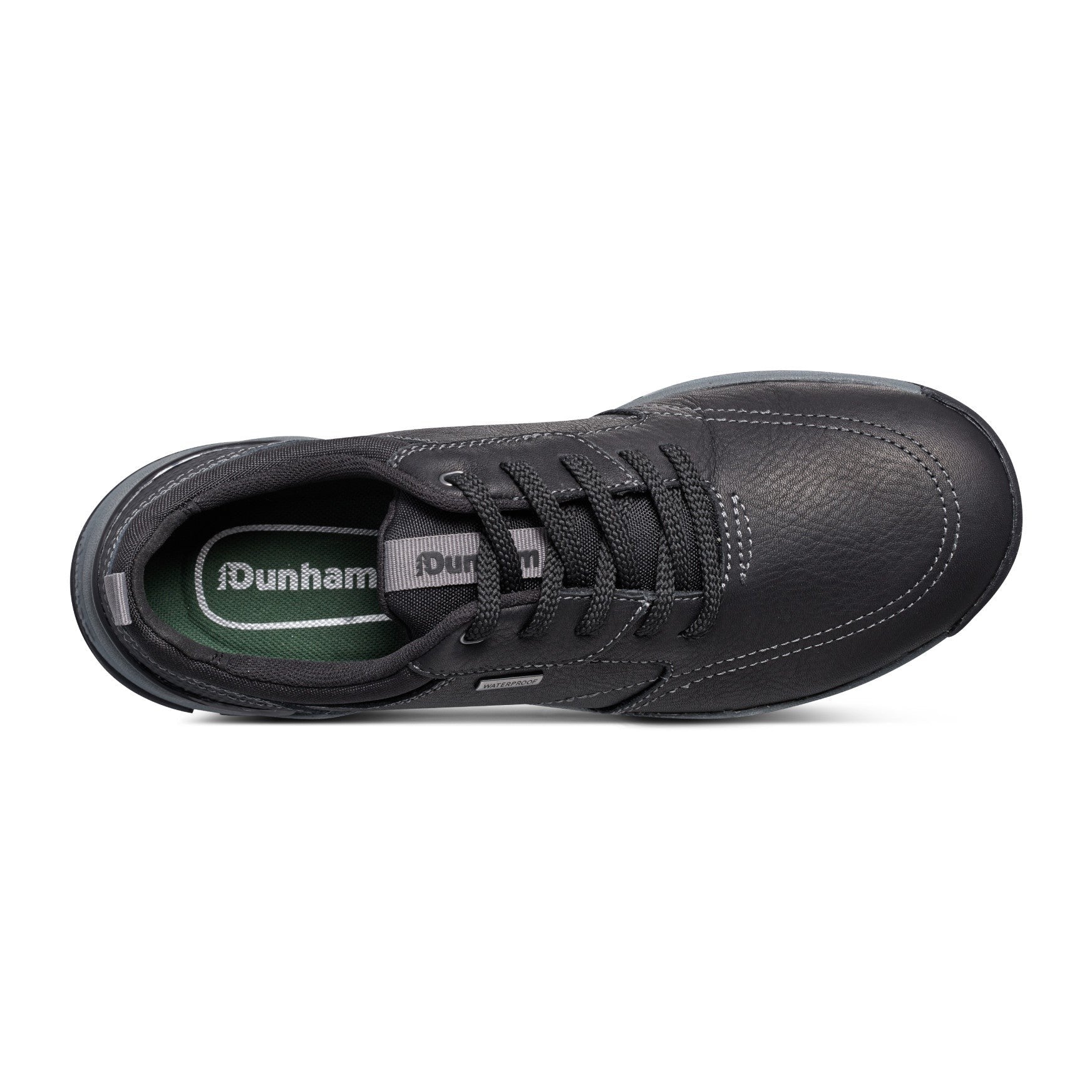 Dunham Glastonbury Waterproof uBal Cushioned Men's Walking Shoe - Black Leather - 4