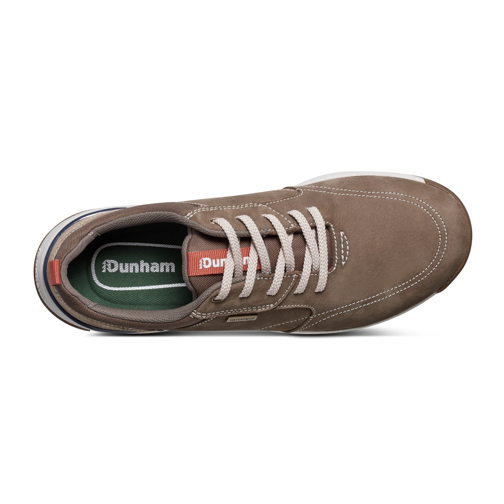 Dunham Glastonbury Waterproof uBal Cushioned Men's Walking Shoe - Breen Nubuck Suede - 4