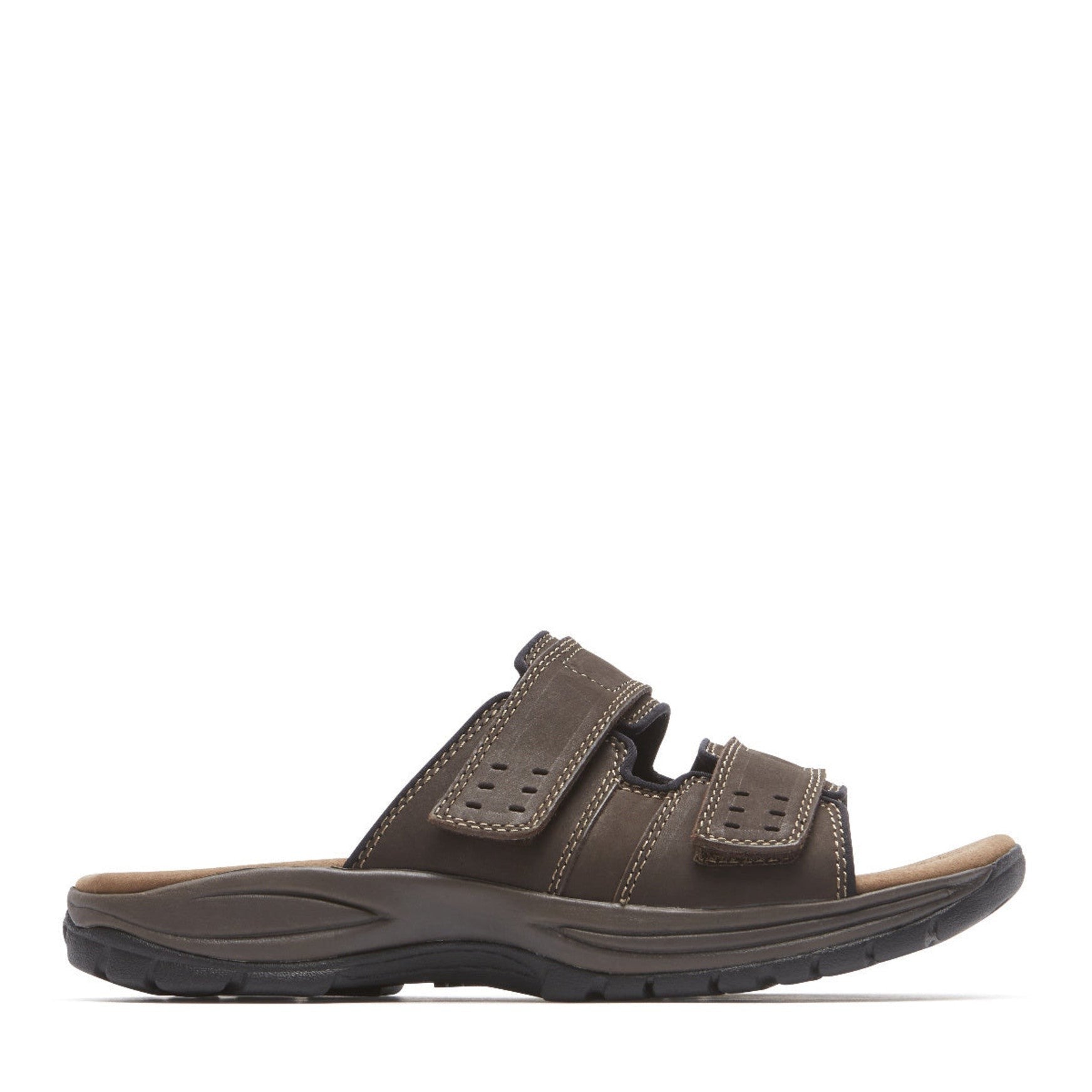 Dunham Newport Slide Cushioned Comfort with Arch Support Men's Slide - Dark Brown - 1