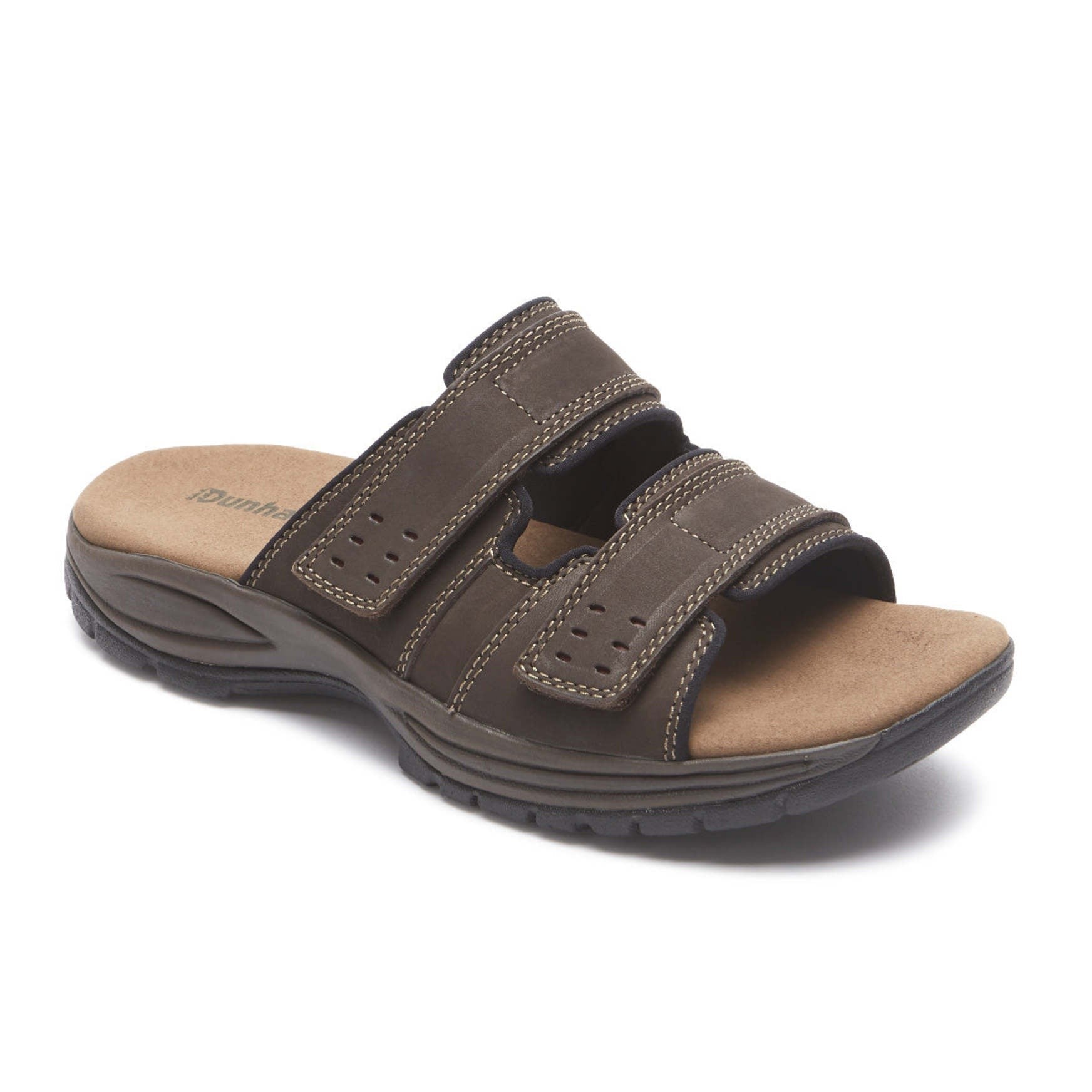 Dunham Newport Slide Cushioned Comfort with Arch Support Men's Slide - Dark Brown - 2