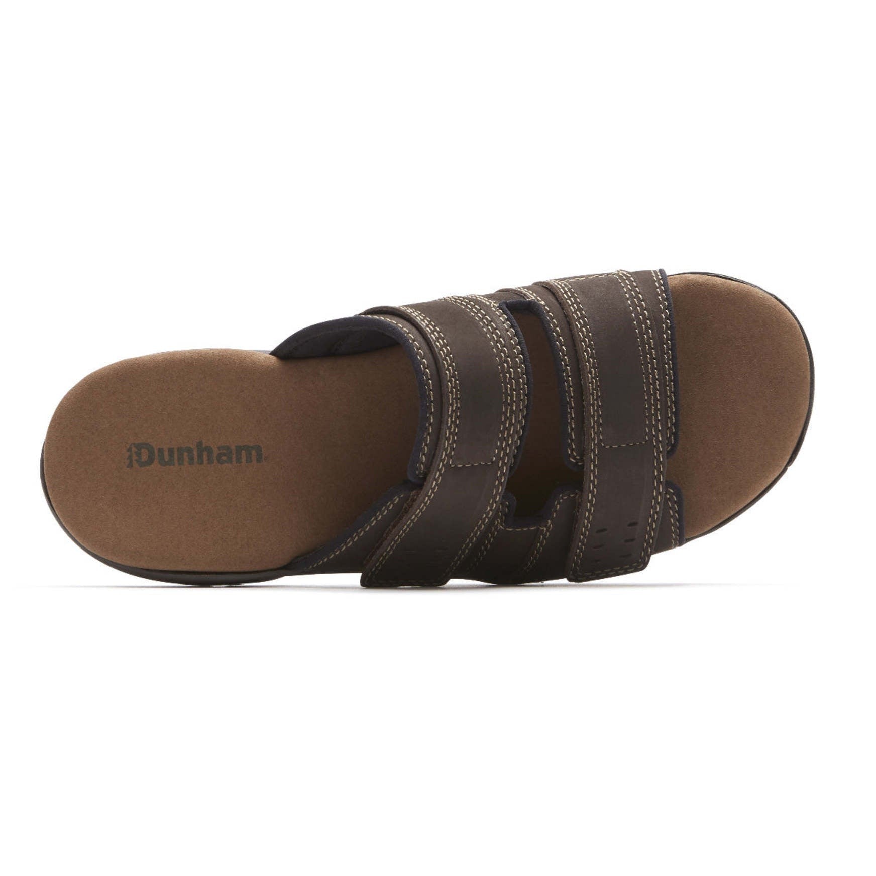 Dunham Newport Slide Cushioned Comfort with Arch Support Men's Slide - Dark Brown - 3
