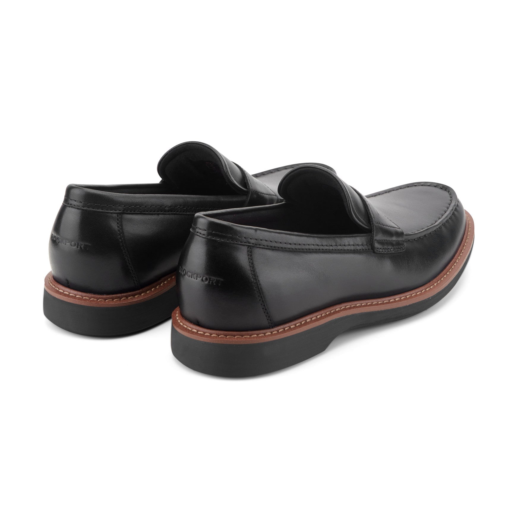 Rockport Ledger Men's Cushioned Penny Loafers - Black Leather - View 3